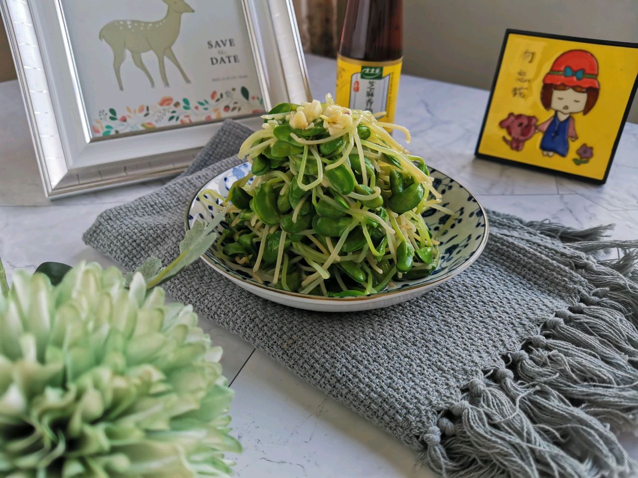 凉拌黑豆芽