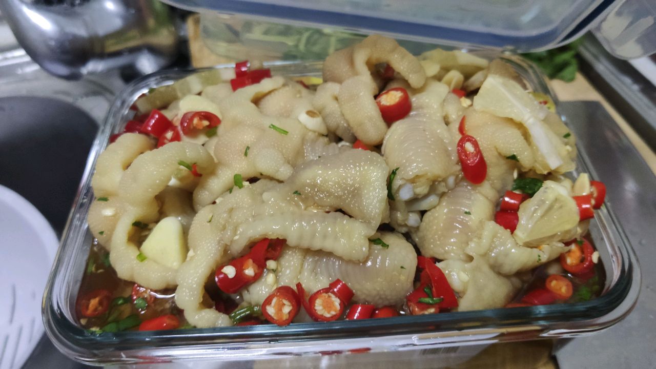 凉菜~无骨柠檬鸡爪~下酒菜