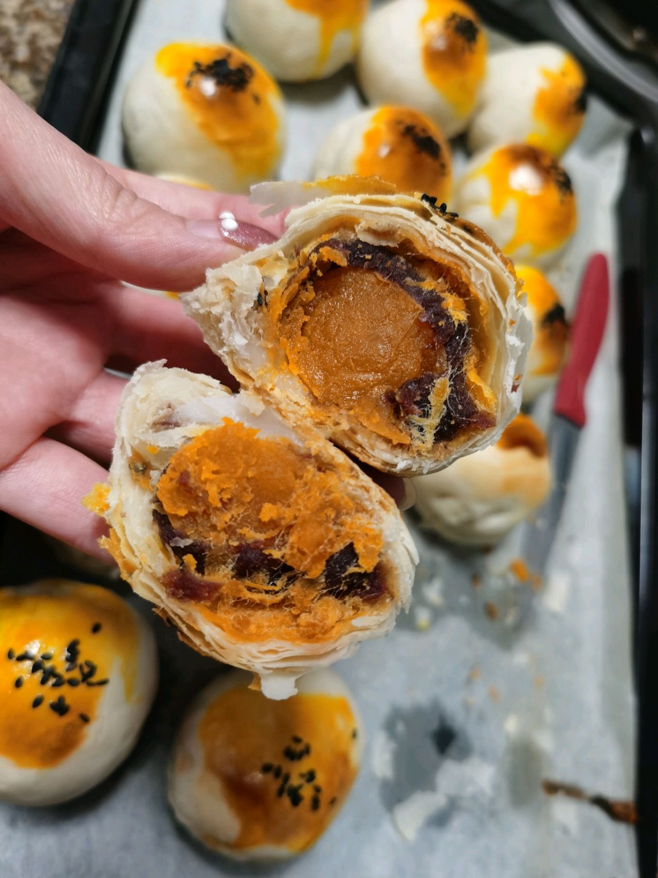 零失败配方蛋黄酥的做法