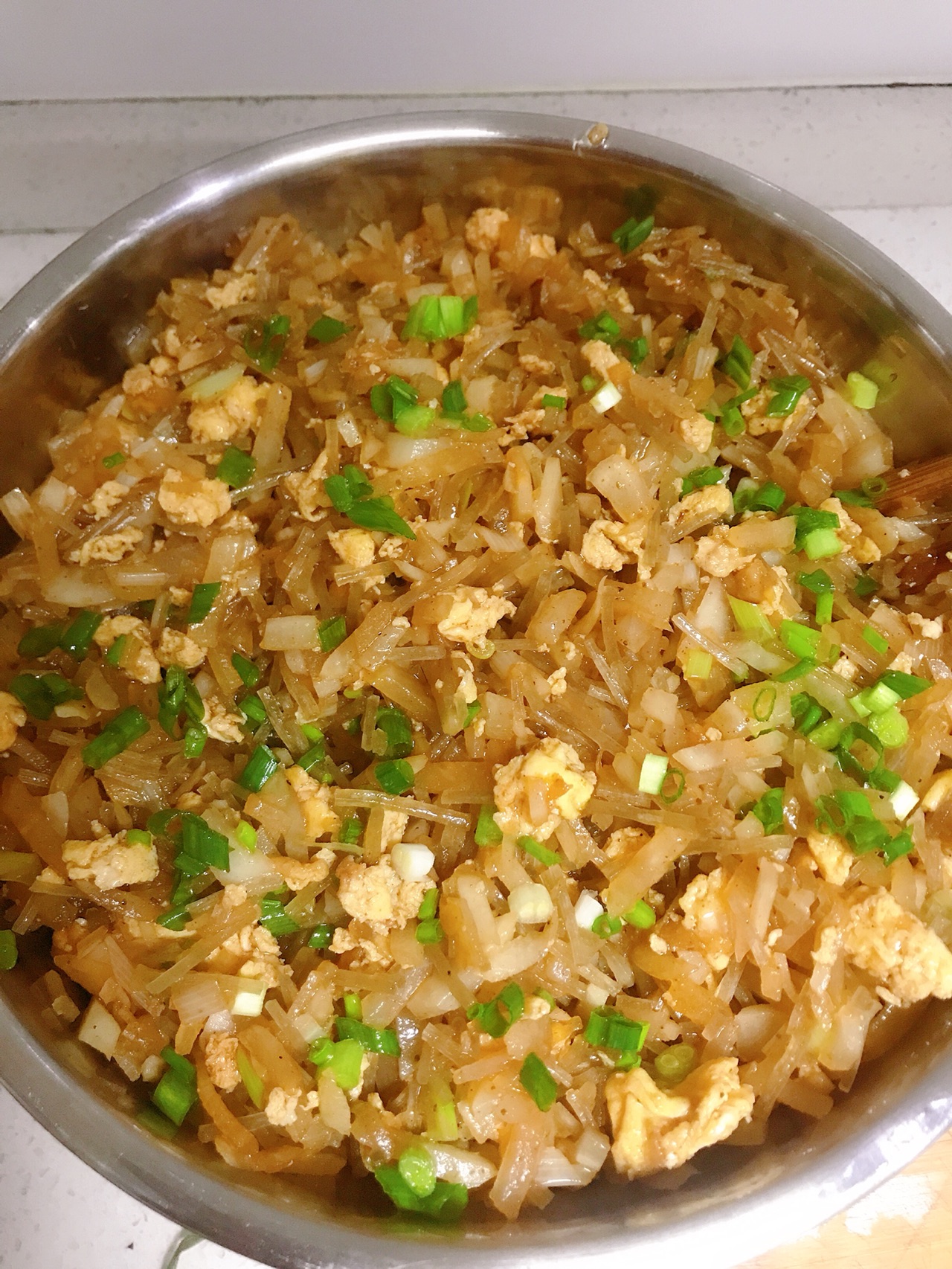 萝卜粉丝鸡蛋馅制作