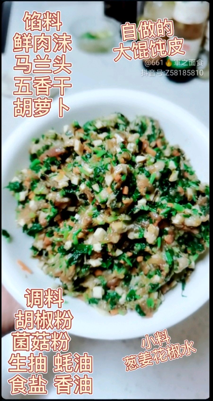 马兰头鲜肉大馄饨