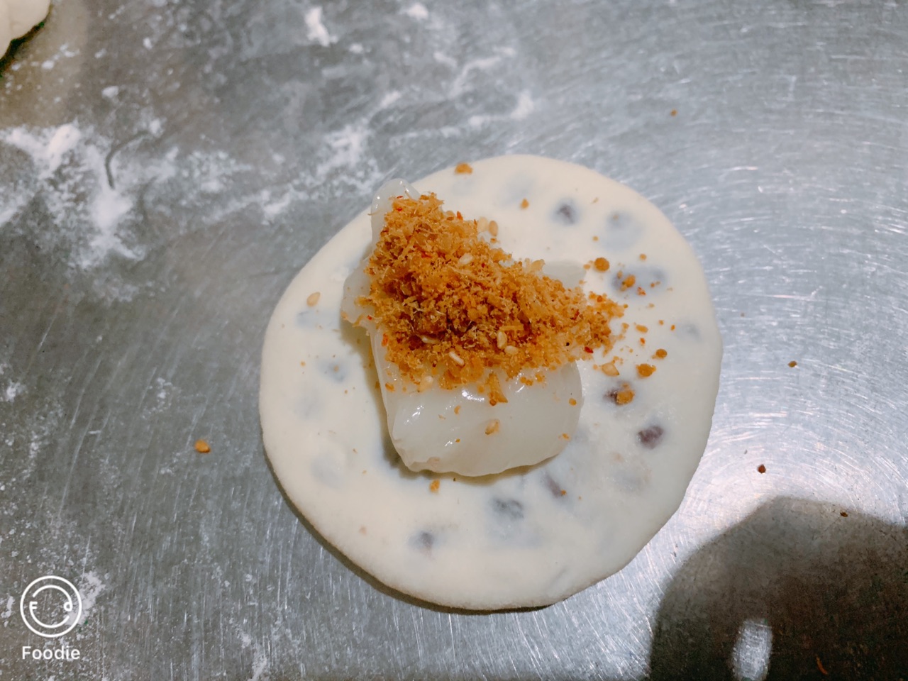 麻薯红豆肉松饼