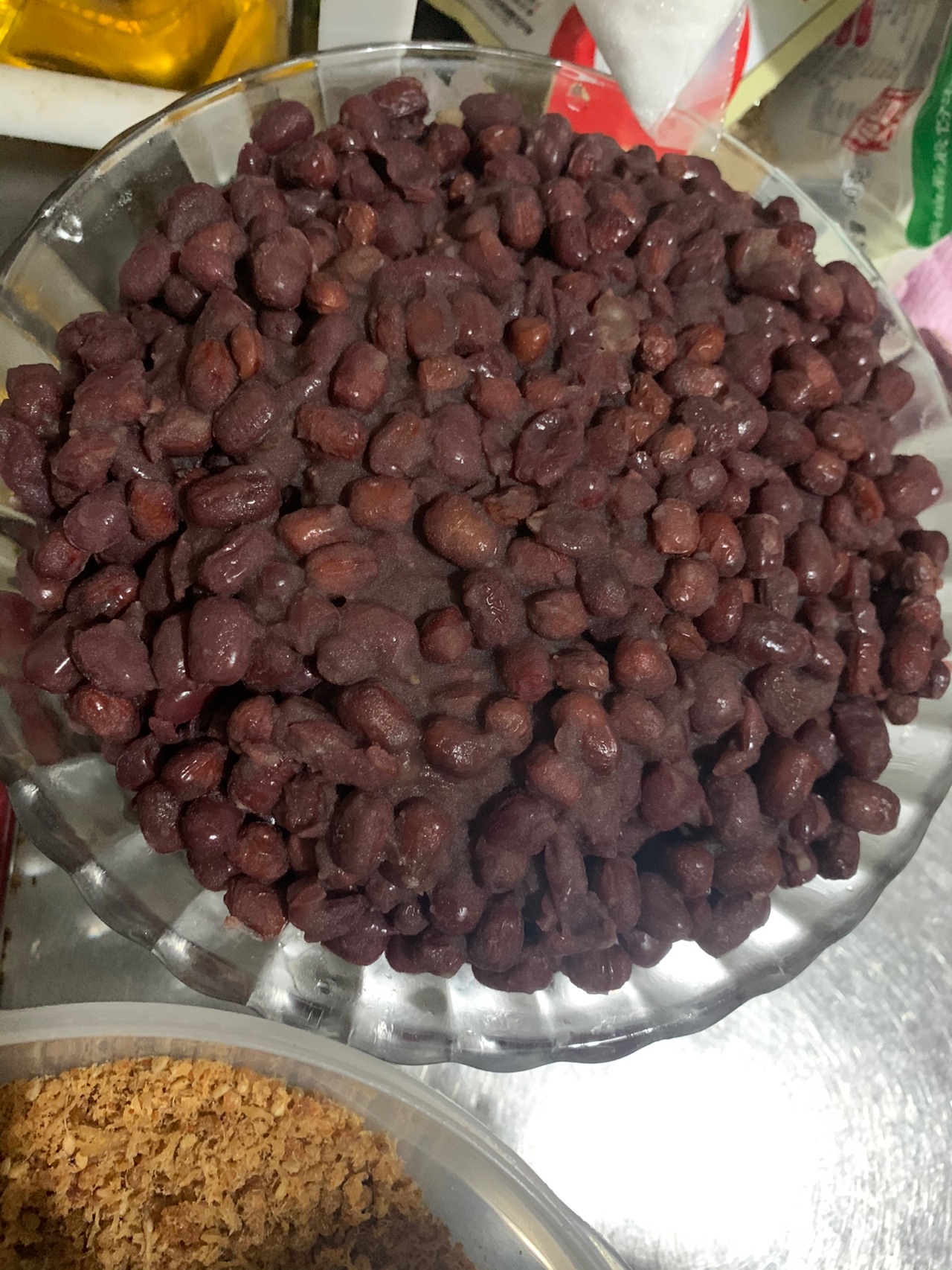 麻薯红豆肉松饼