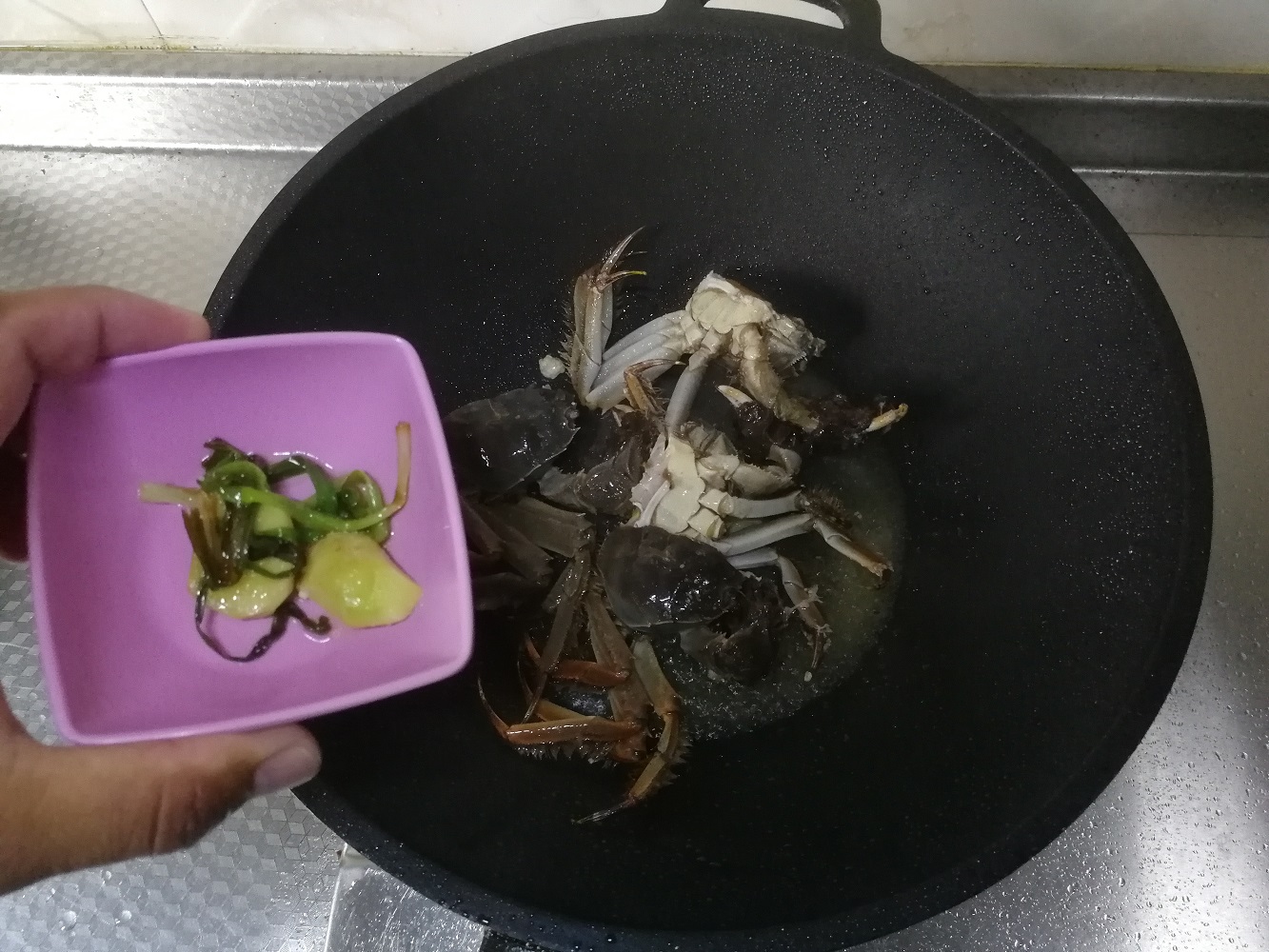毛豆仁烧蟹糊