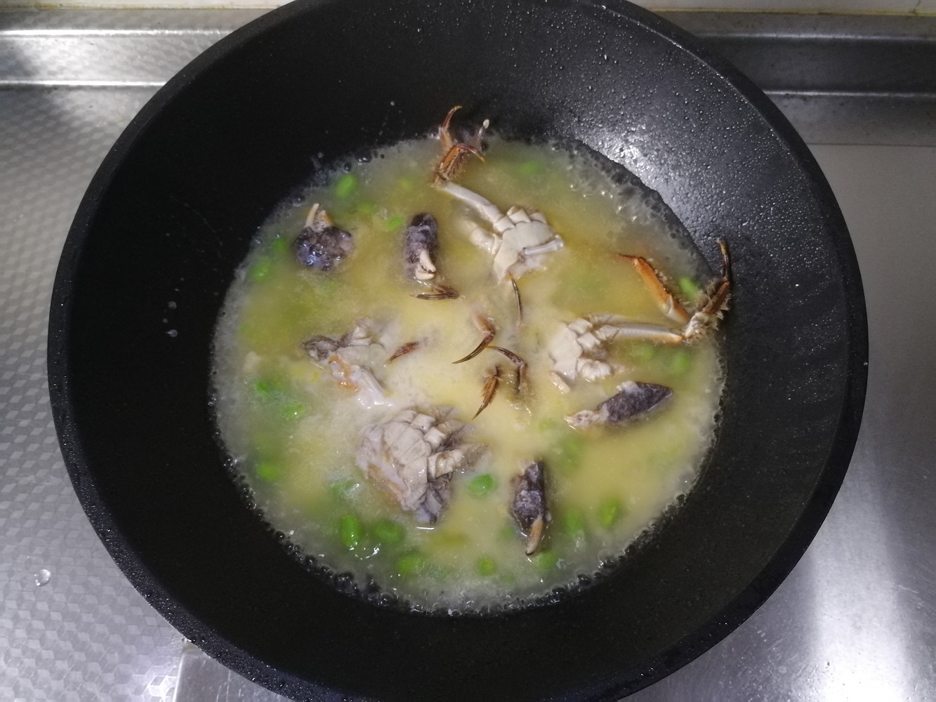 毛豆仁烧蟹糊