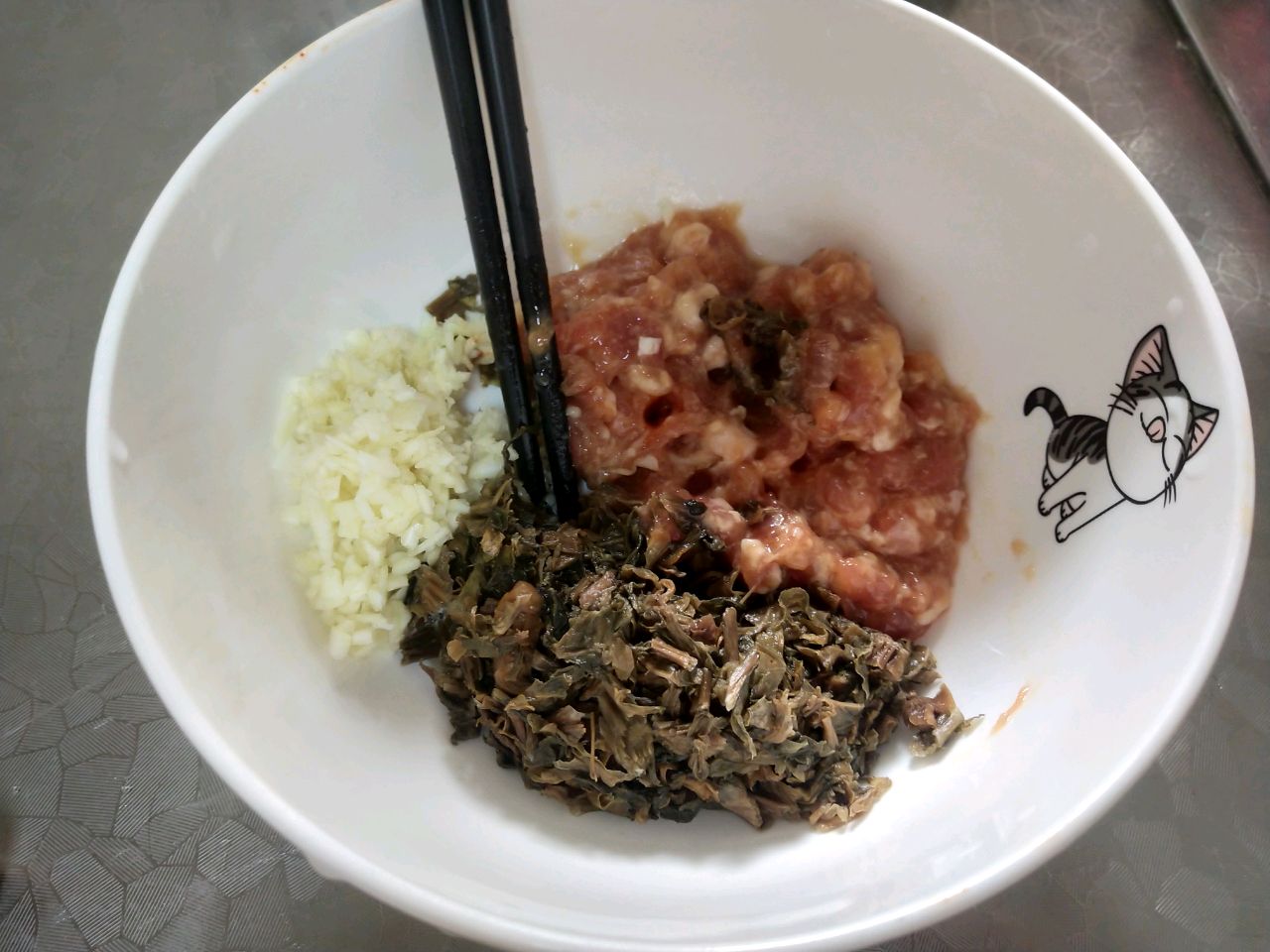 梅菜肉丝锅盔(空气炸锅)