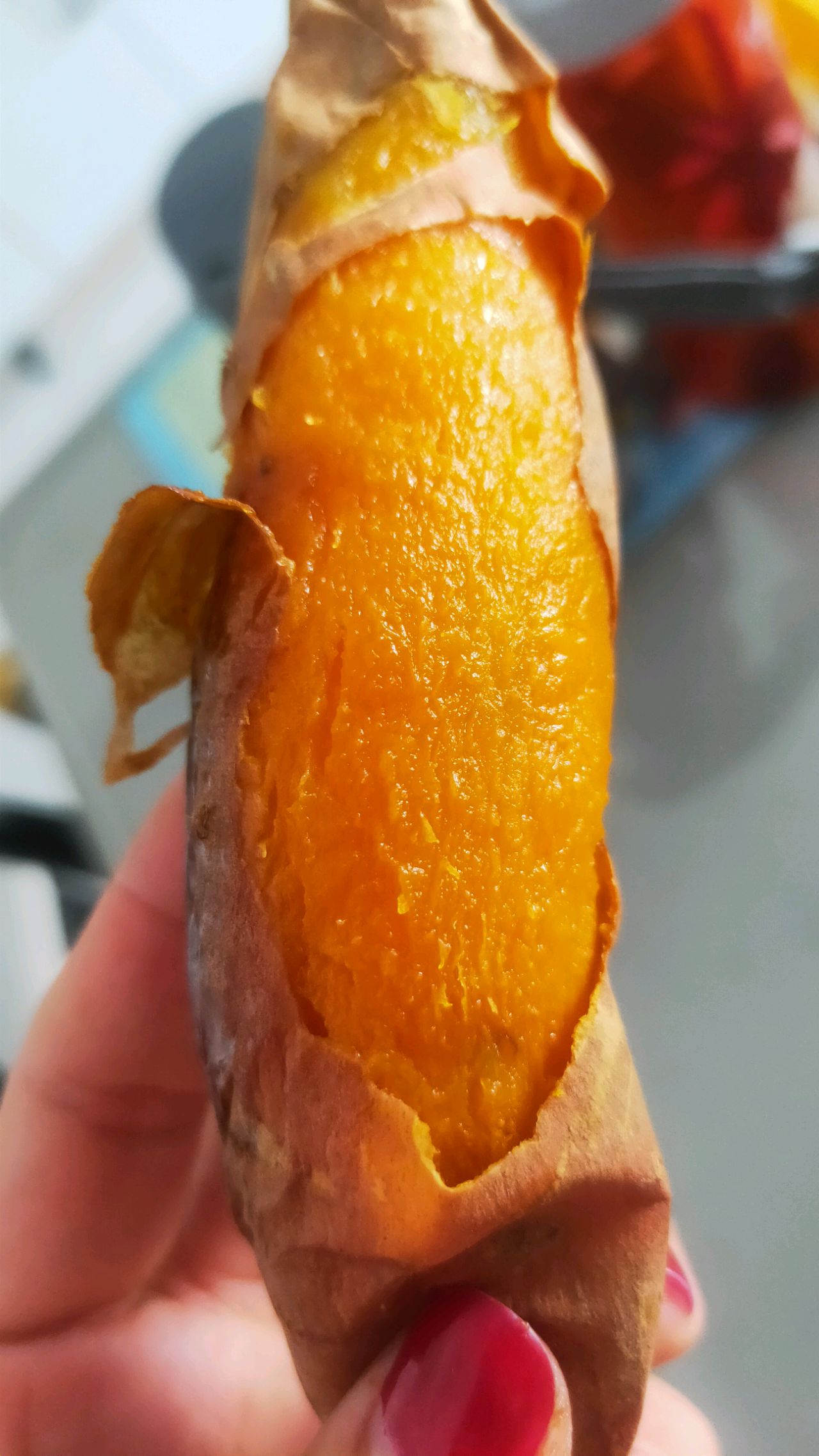 美得冒泡的烤蜜薯