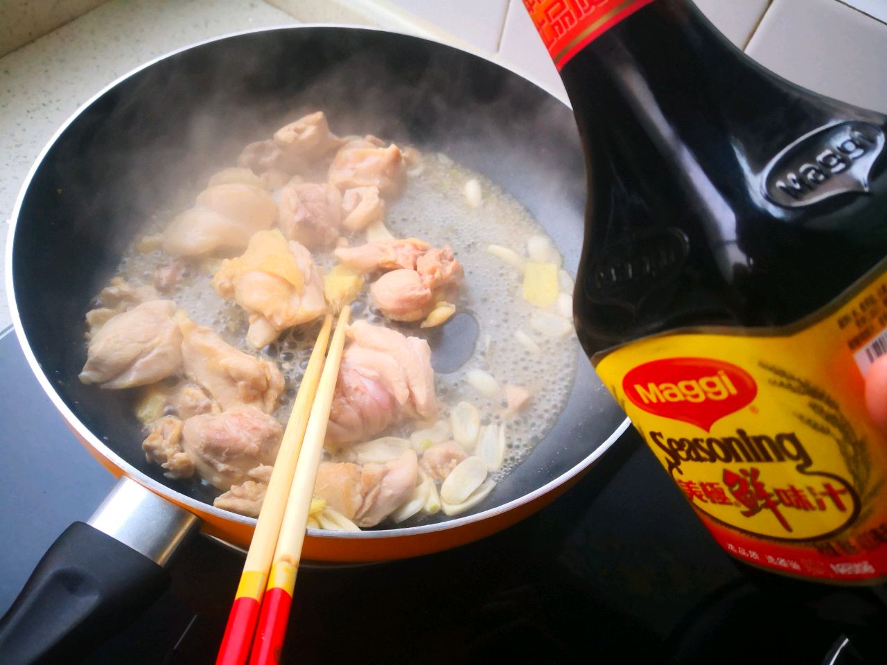 美极腐竹焖鸡腿