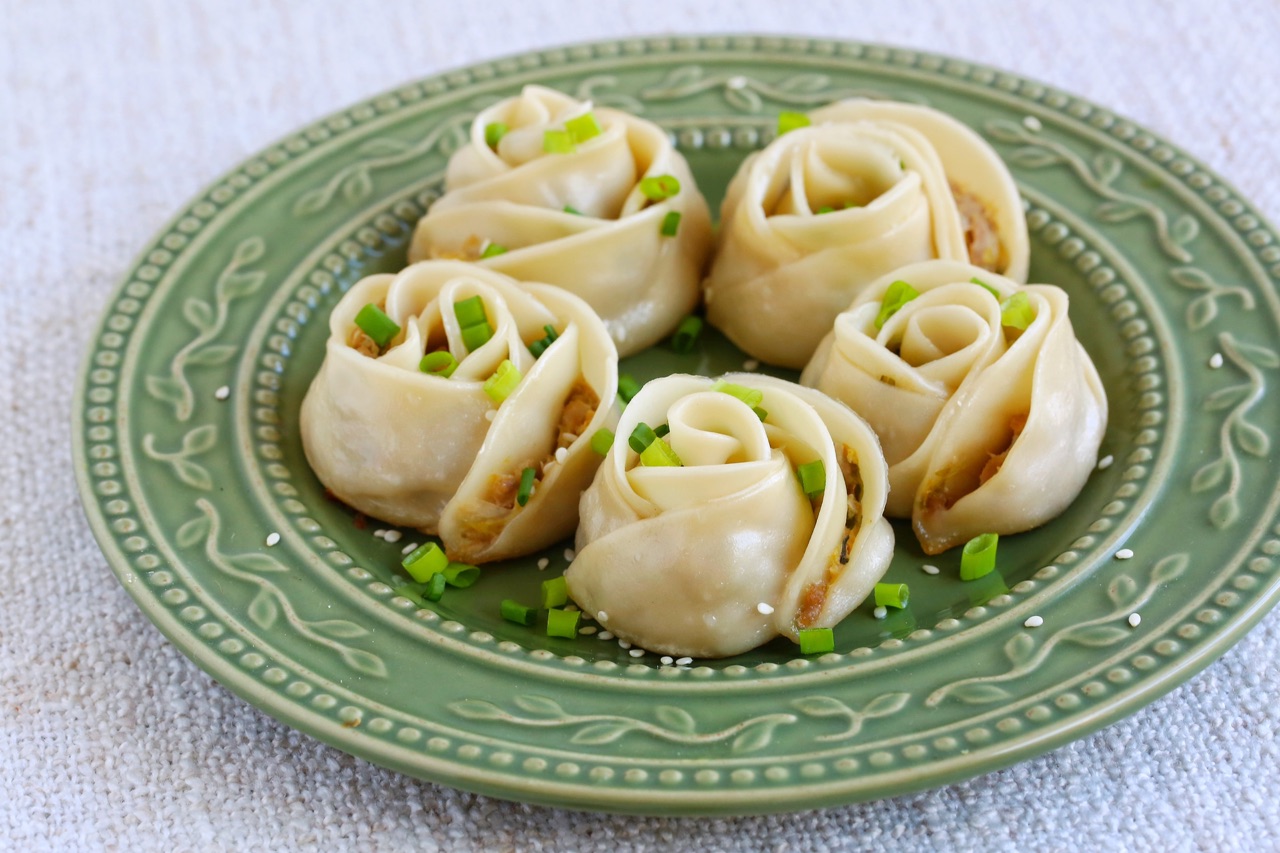 美美哒玫瑰花煎饺