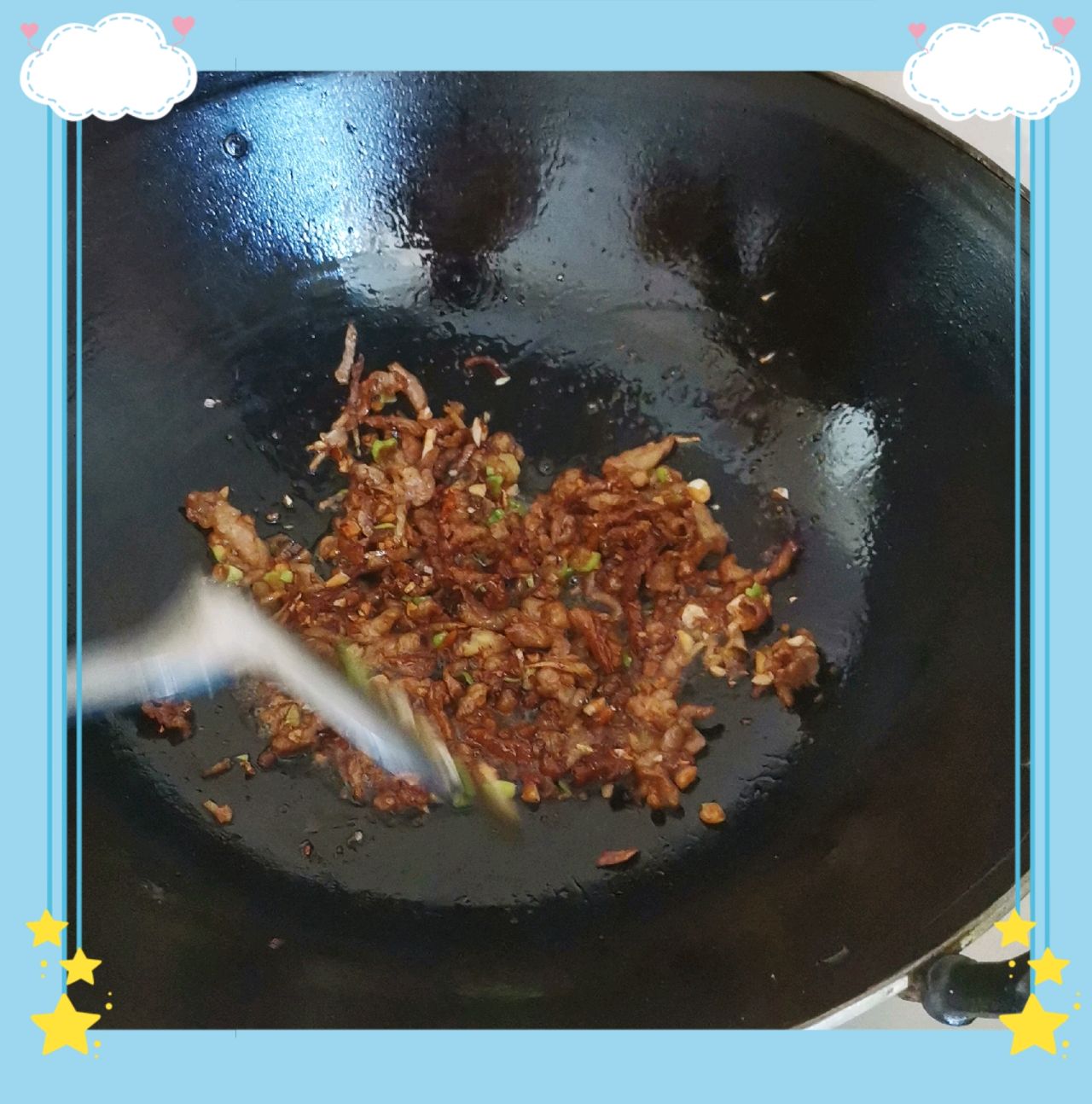 美味的家常炒饼