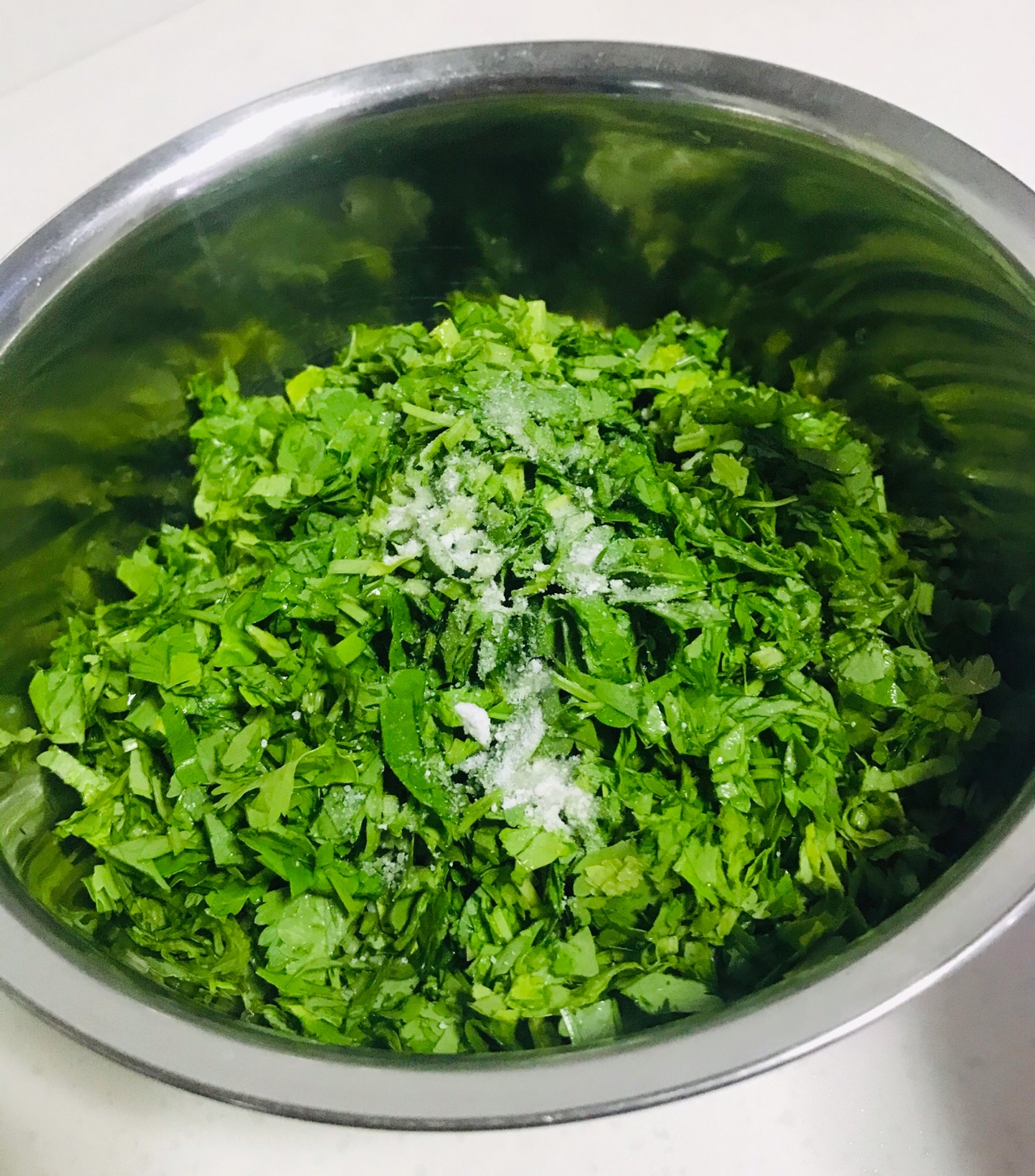 美味的芹菜猪肉水饺
