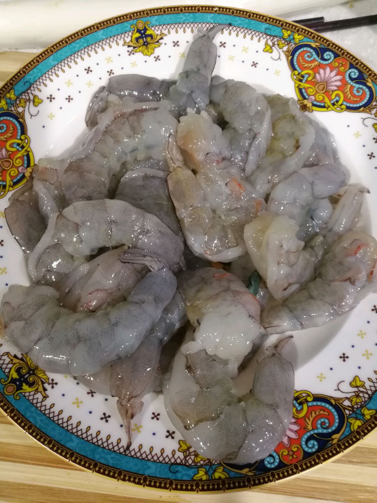 美味的青芥虾