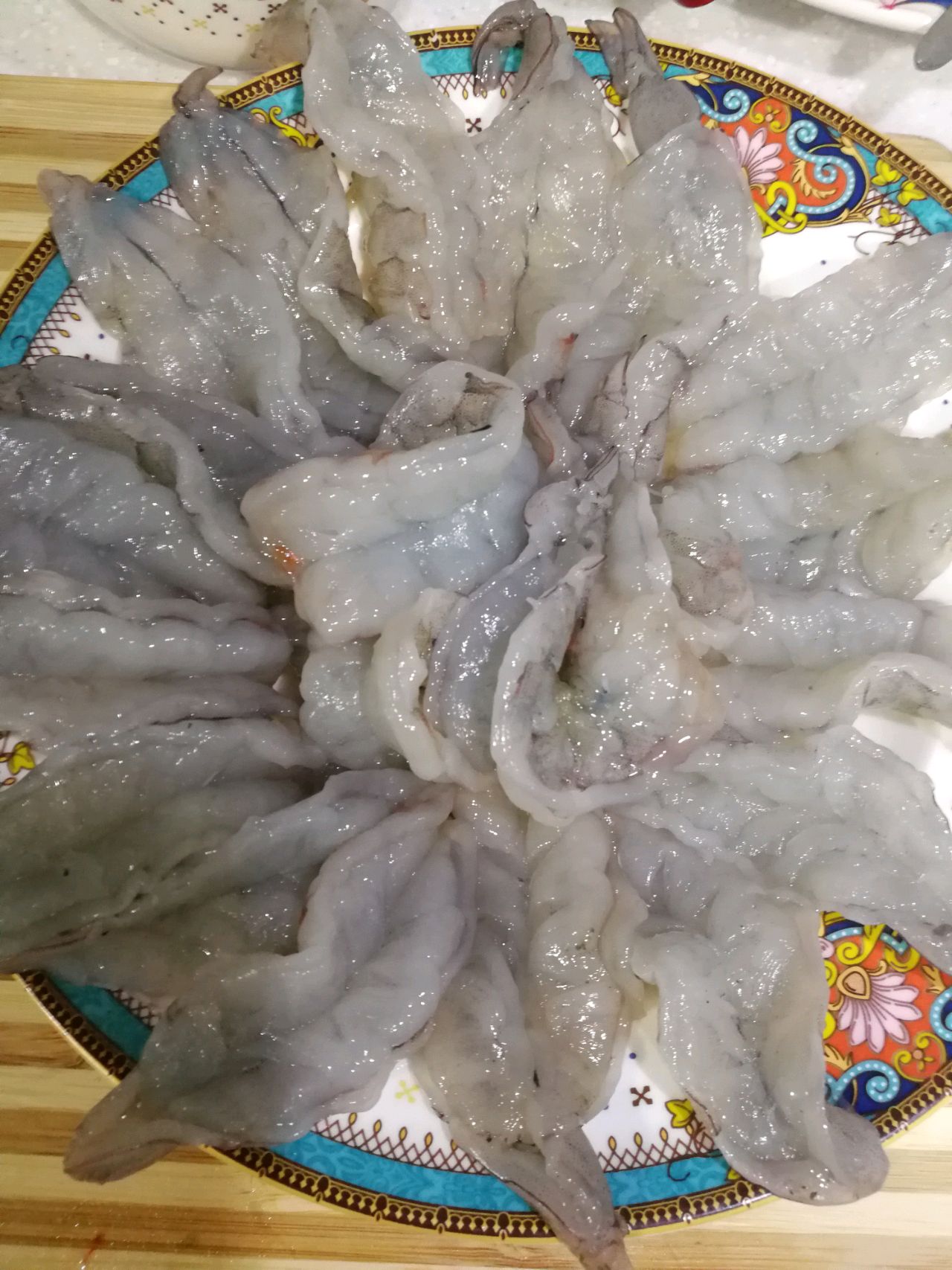 美味的青芥虾