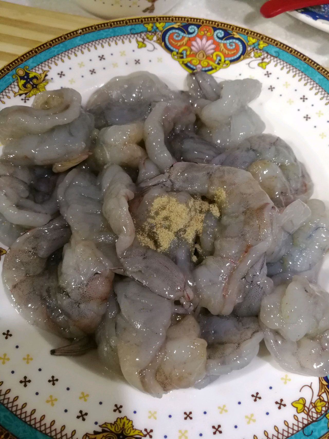 美味的青芥虾