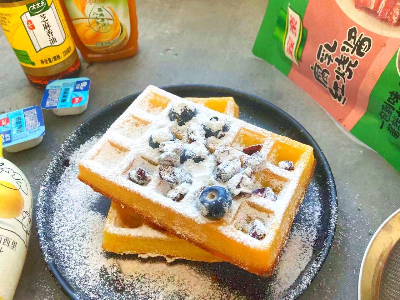 没有华夫机也能在家做华夫饼