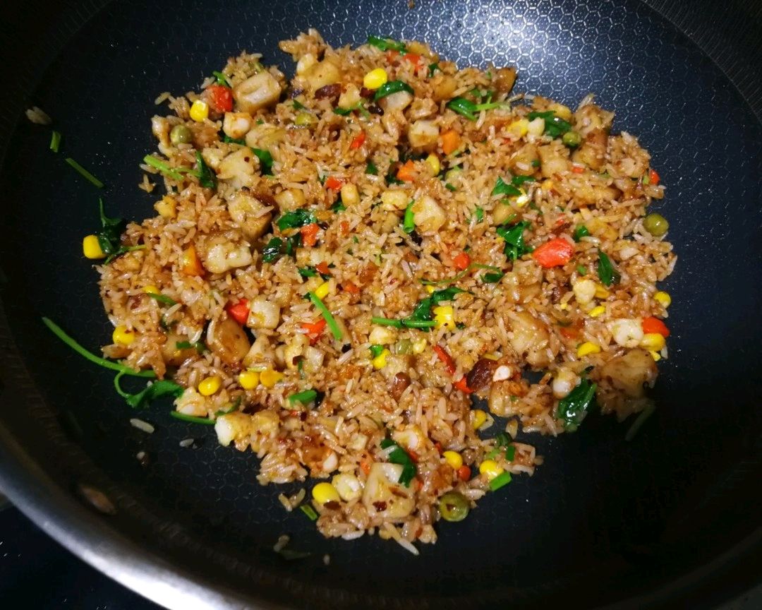 米饭炒芋头糕