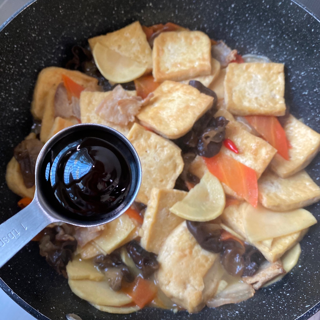 秘制蚝油煎豆腐