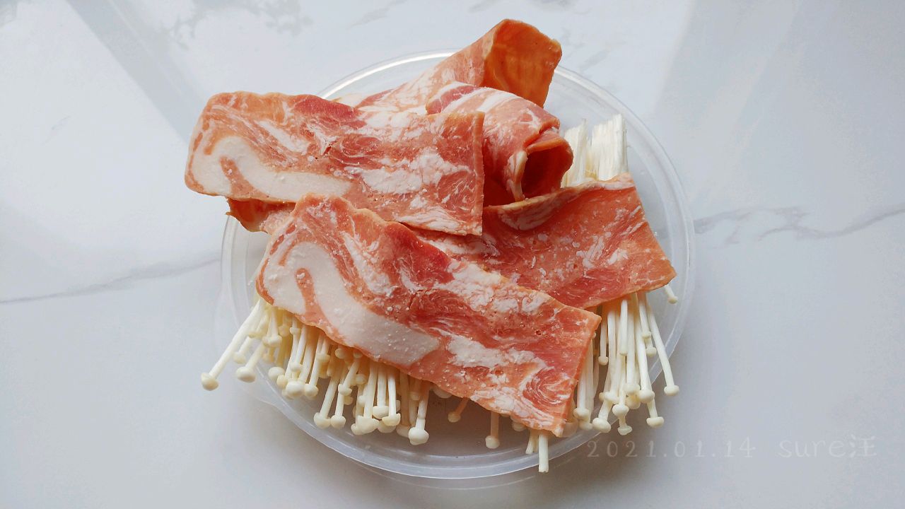 蜜汁茄菇培根卷