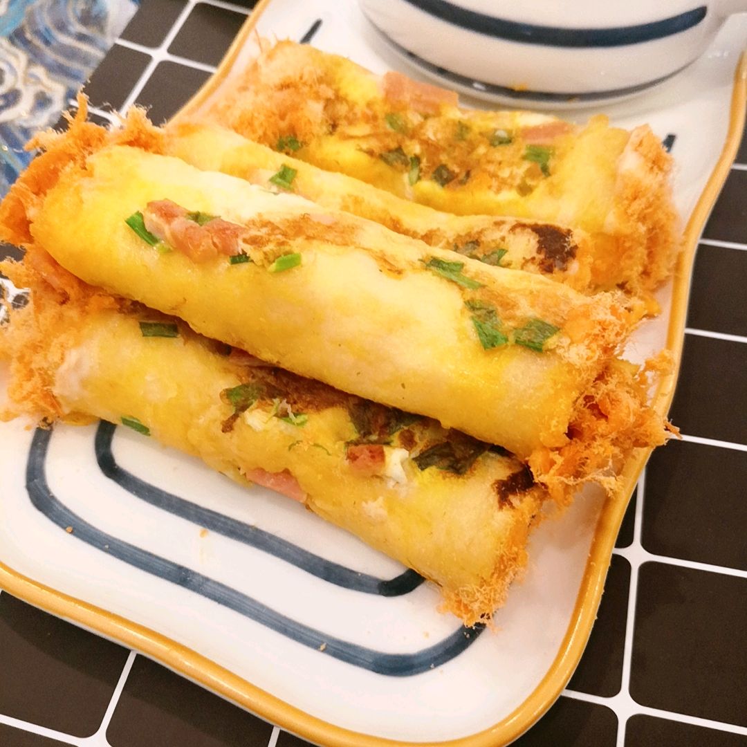 面包片的肉松卷