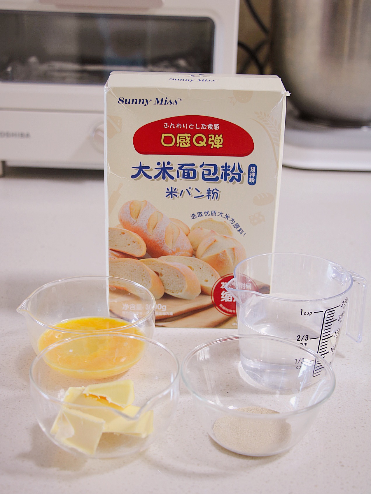 面包日记#一次发酵的日式大米面包