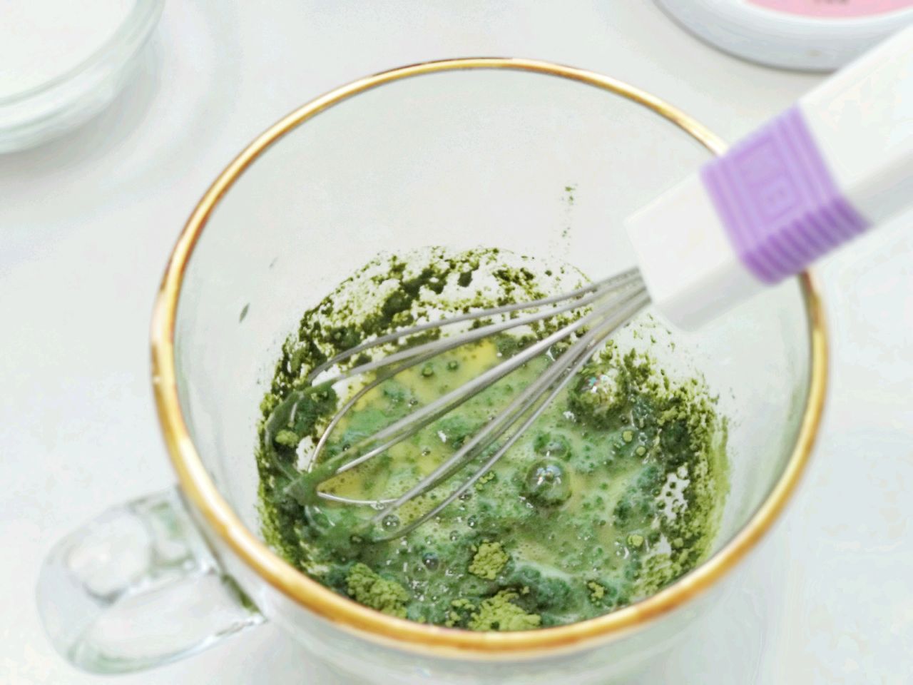 抹茶豆浆焦糖布丁烧