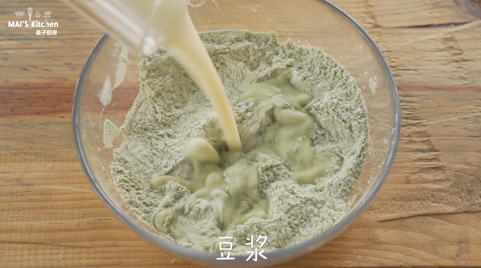 抹茶红豆麻薯松饼