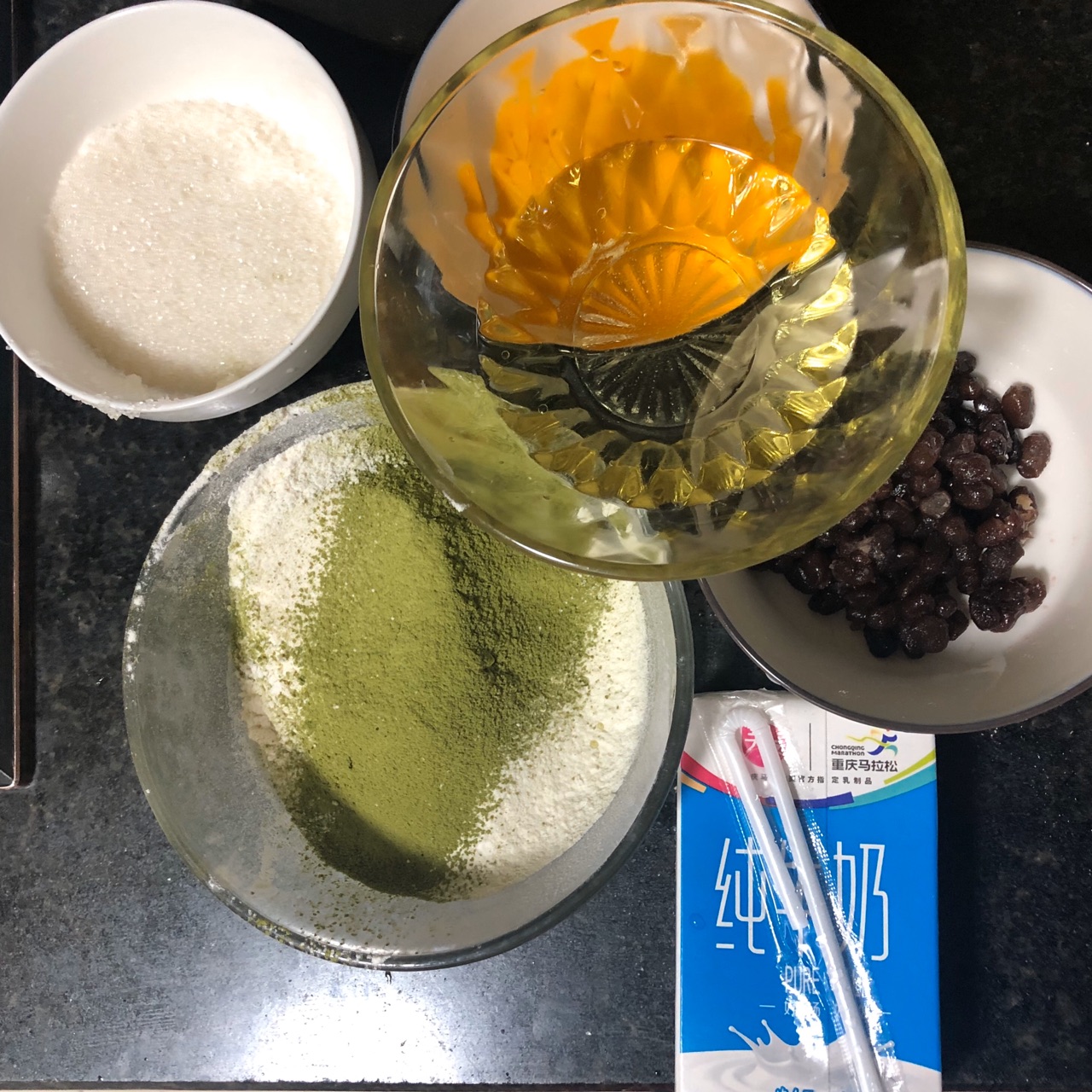 抹茶蜜豆蛋糕