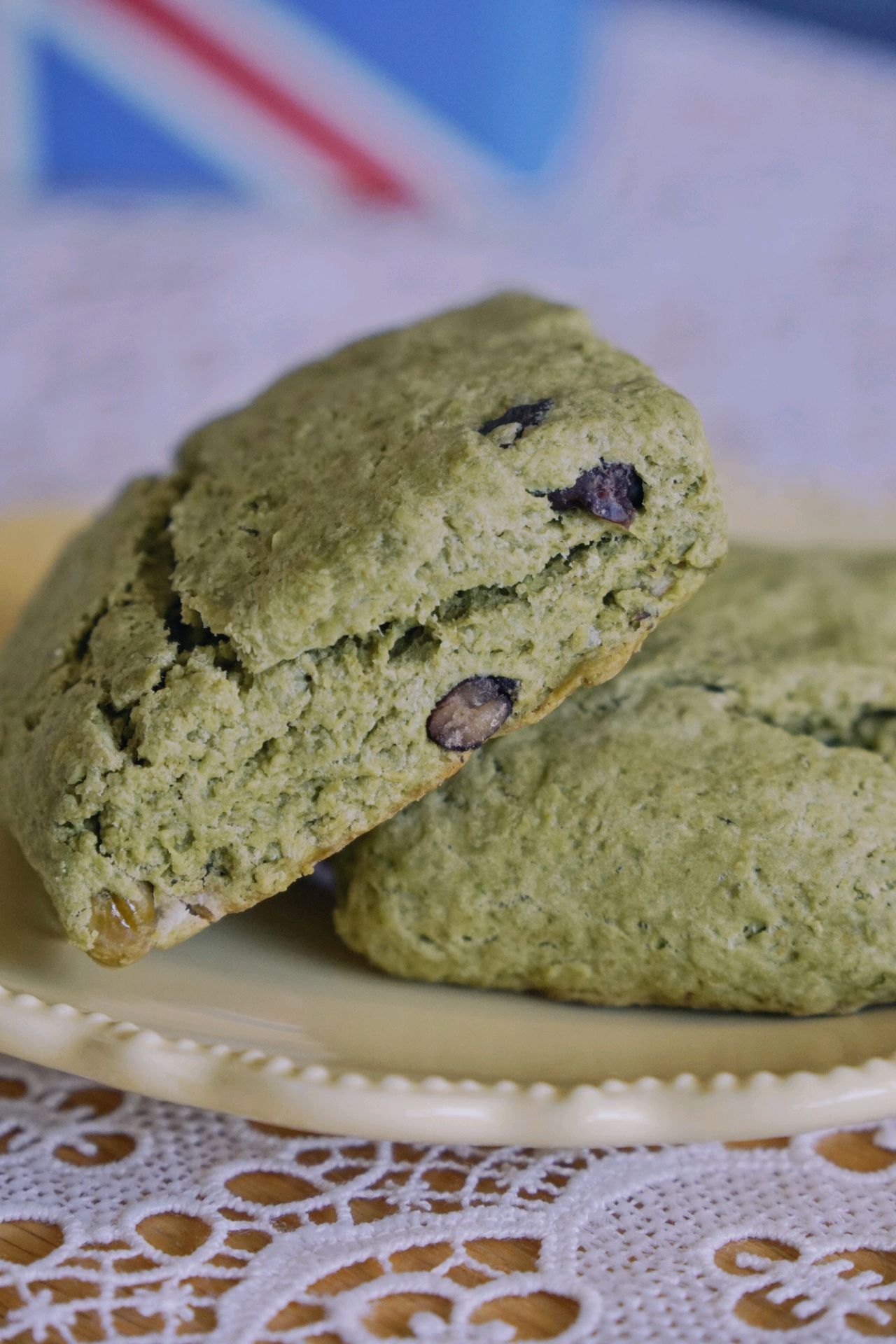 抹茶蜜豆司康