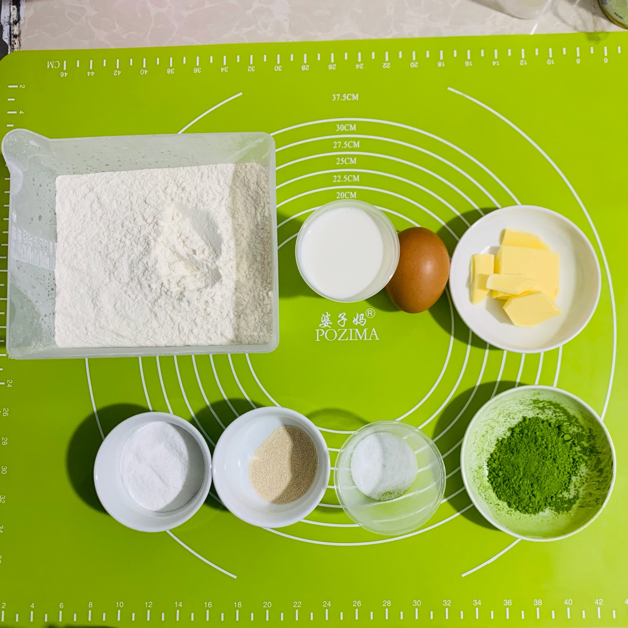 抹茶蜜豆吐司