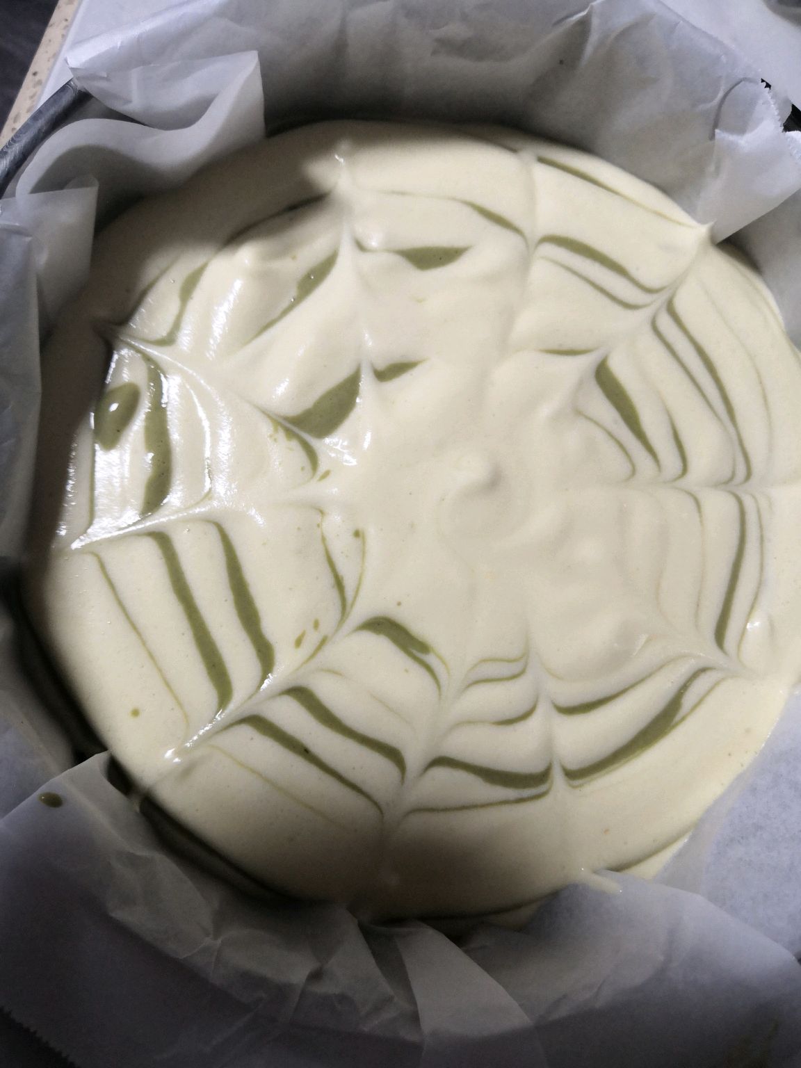 抹茶味斑马纹蛋糕