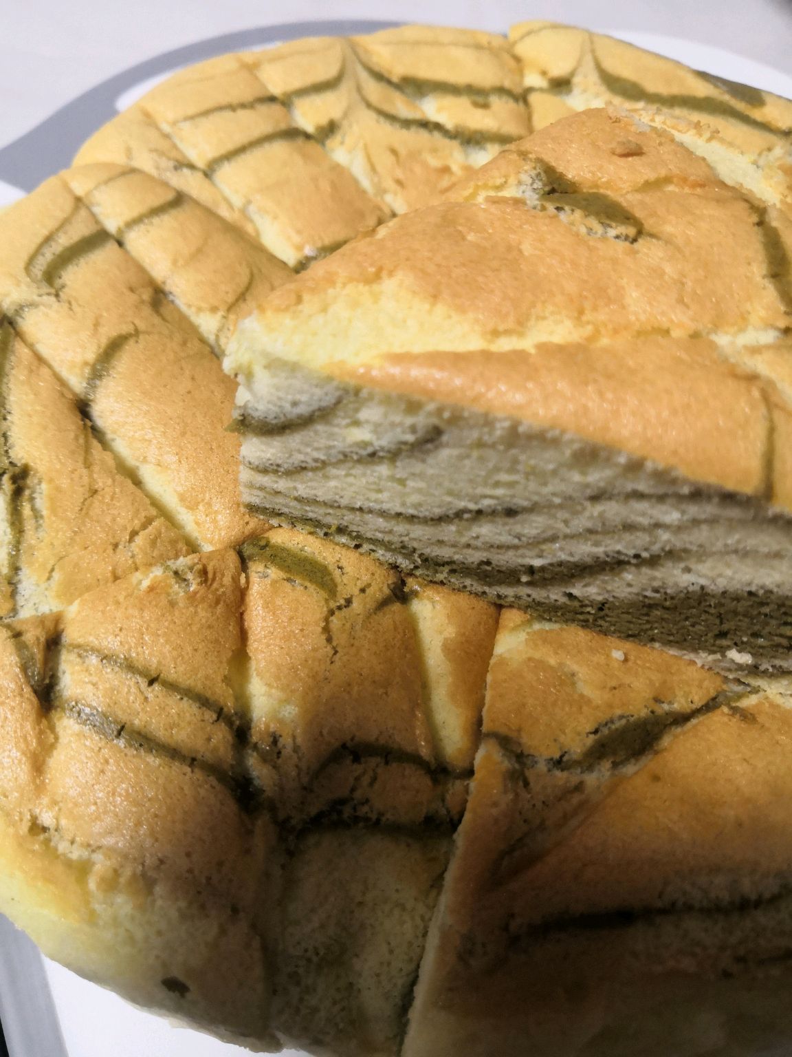 抹茶味斑马纹蛋糕