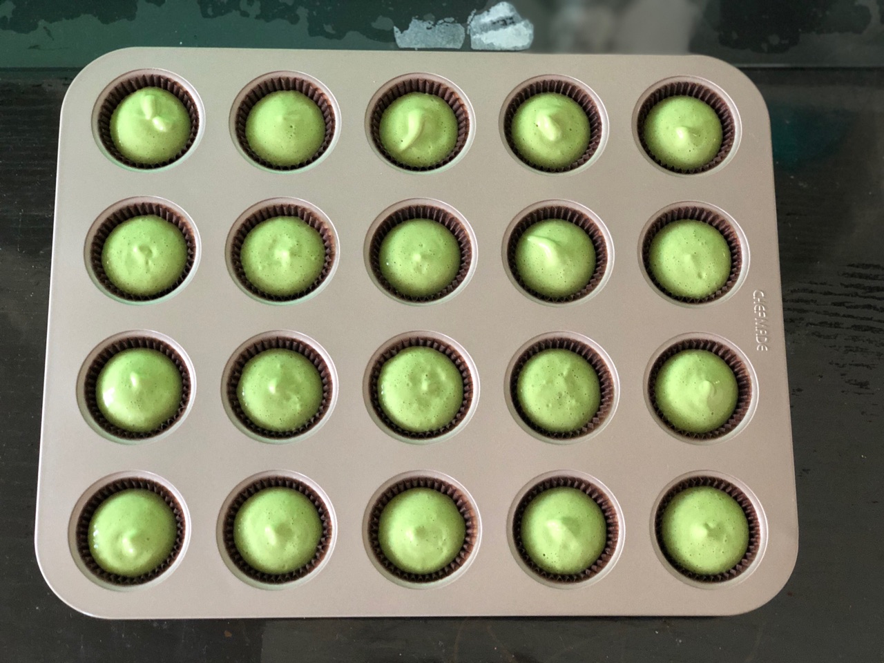 抹茶纸杯小蛋糕（烤箱）