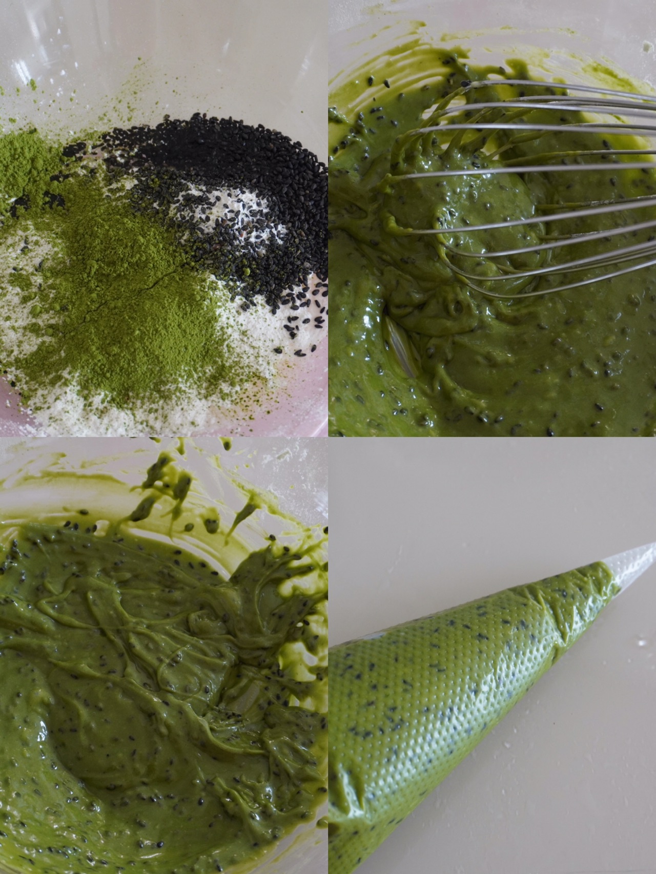 抹茶芝麻薄脆饼