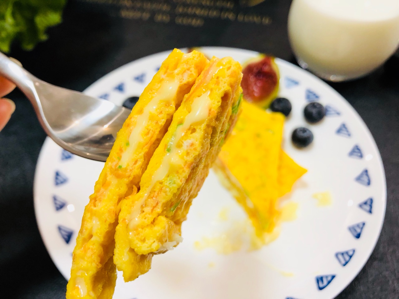 奶酪夹心蛋饼
