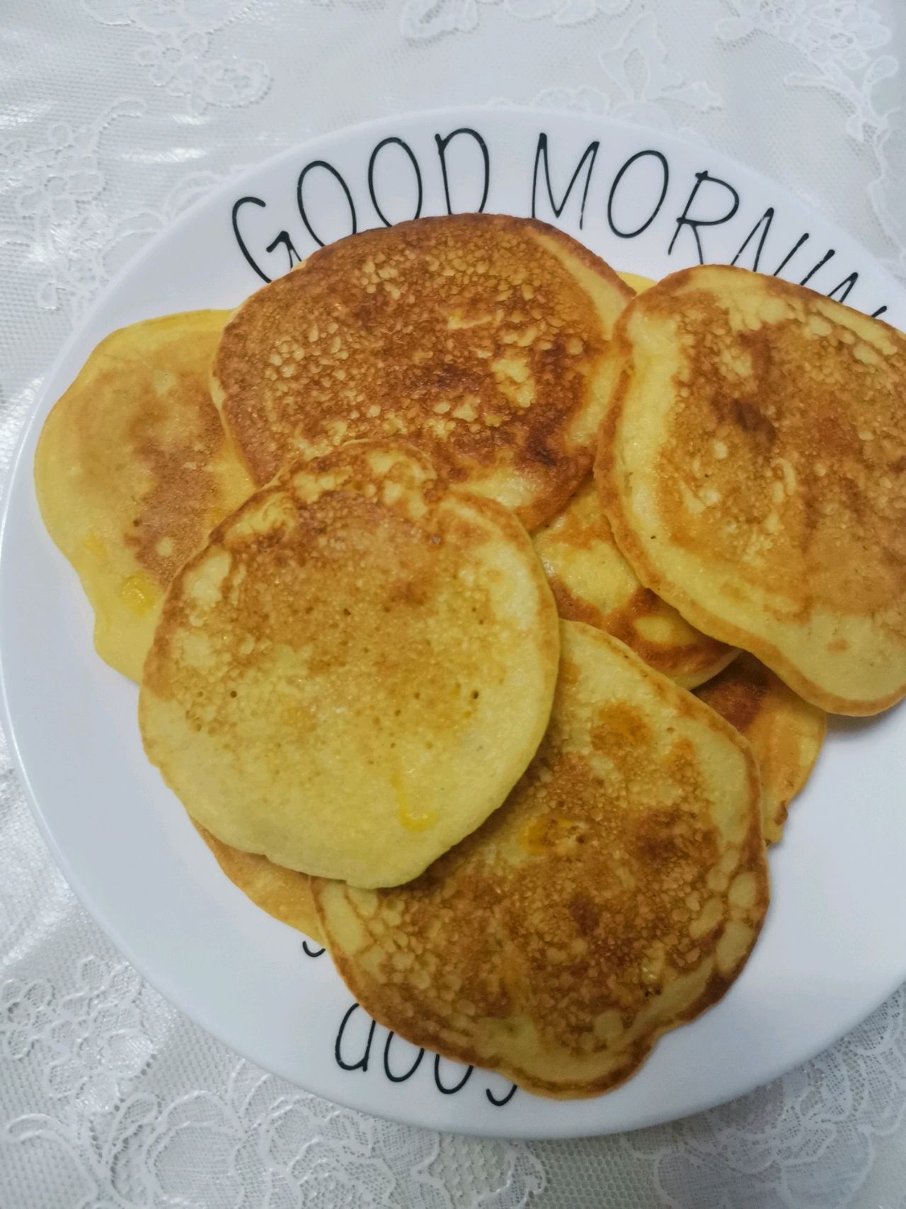 奶香玉米粒的玉米饼