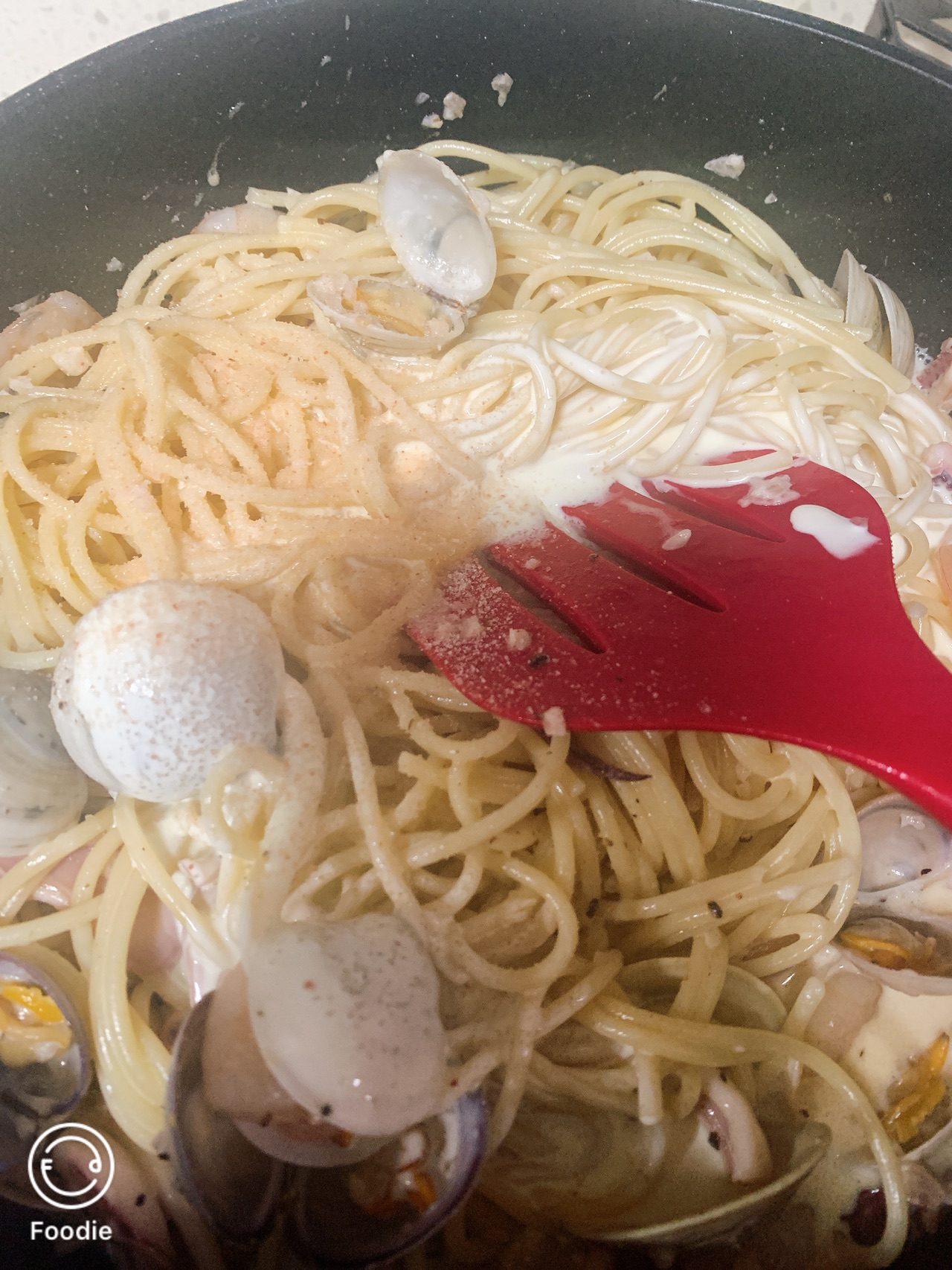 奶油海鲜意面