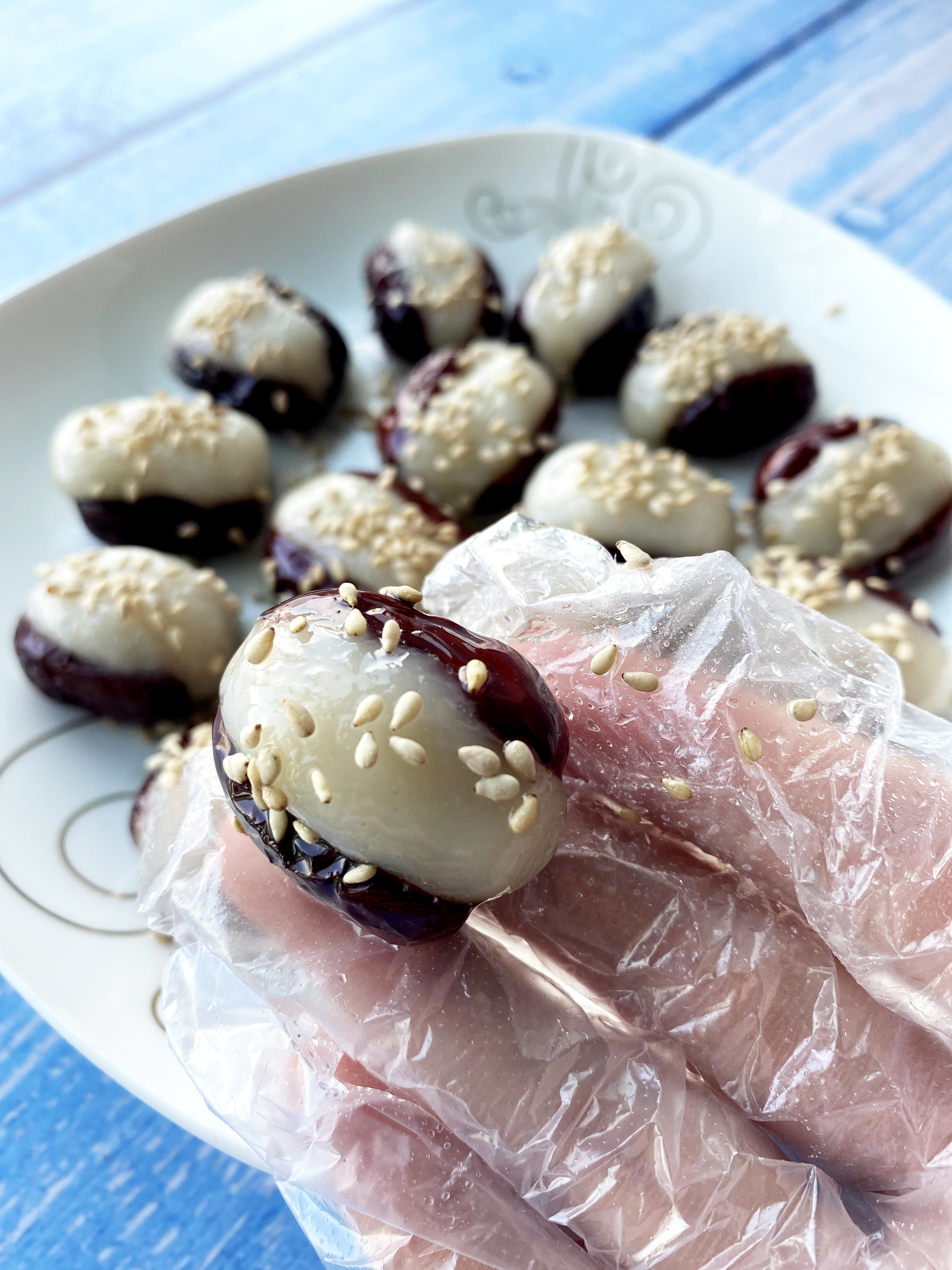 奶枣，芝麻红枣糯米丸子，补血养颜甜点