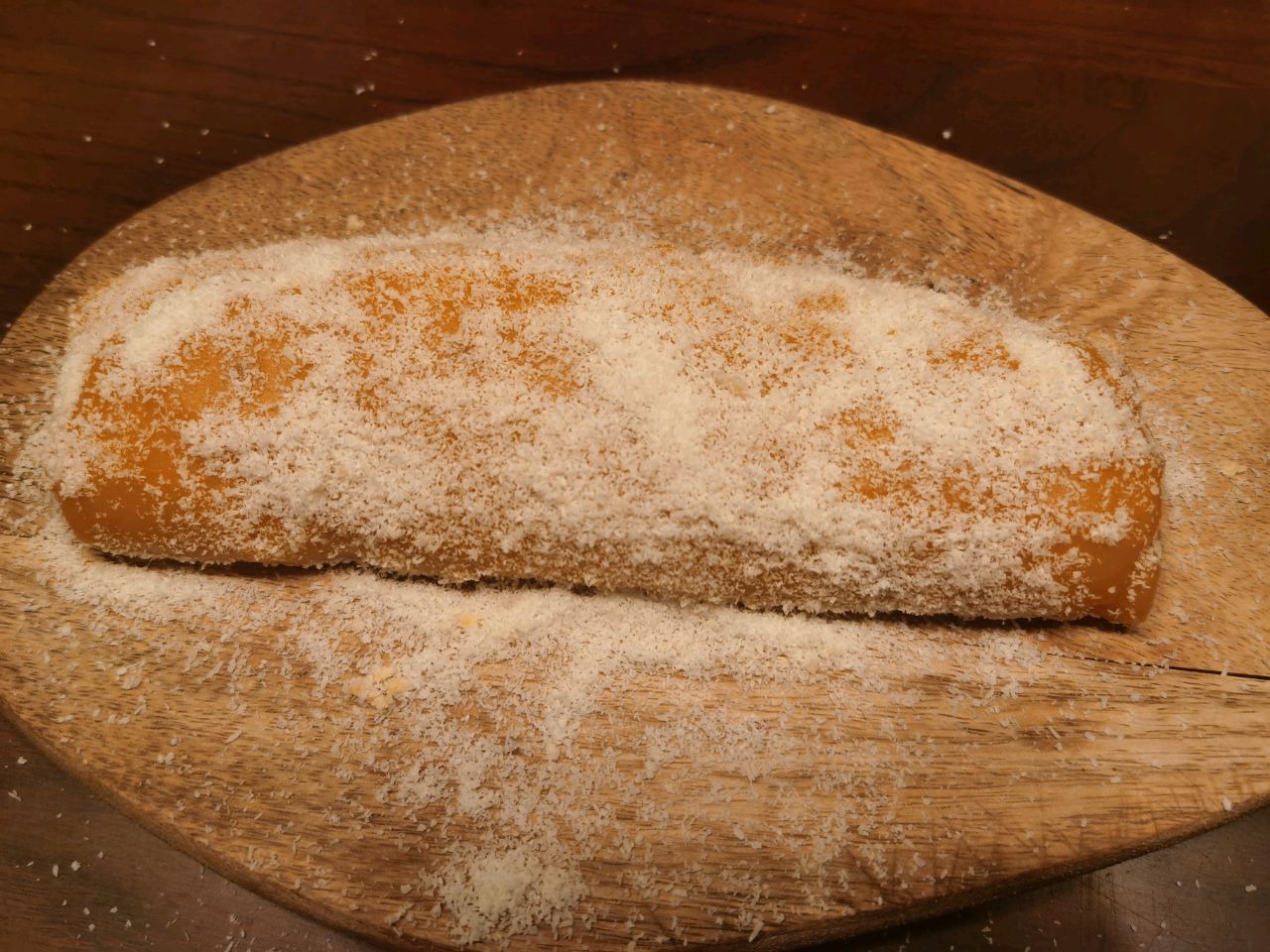 南瓜豆沙雪绒卷