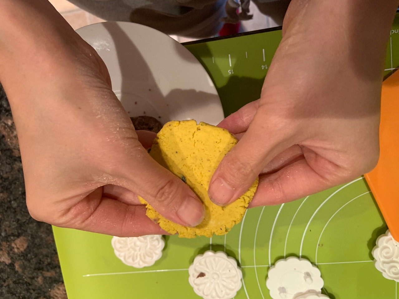 南瓜红豆糯米饼