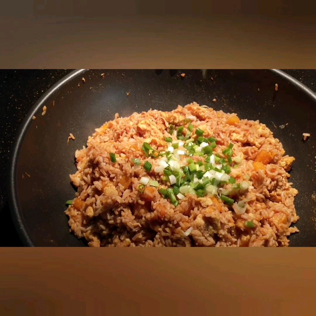南瓜酱油炒饭