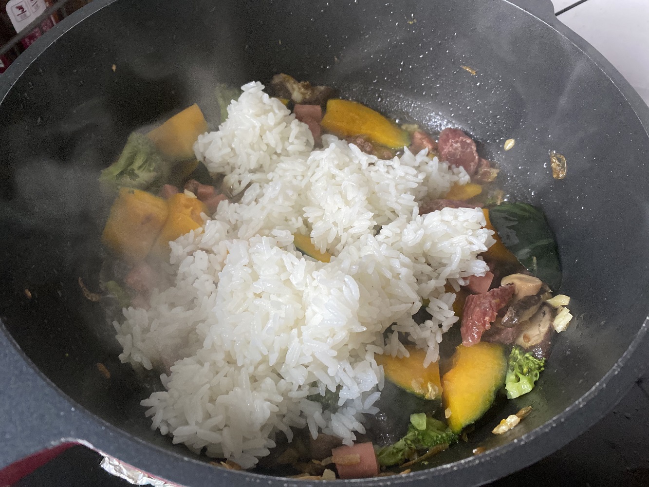 南瓜腊味炒饭