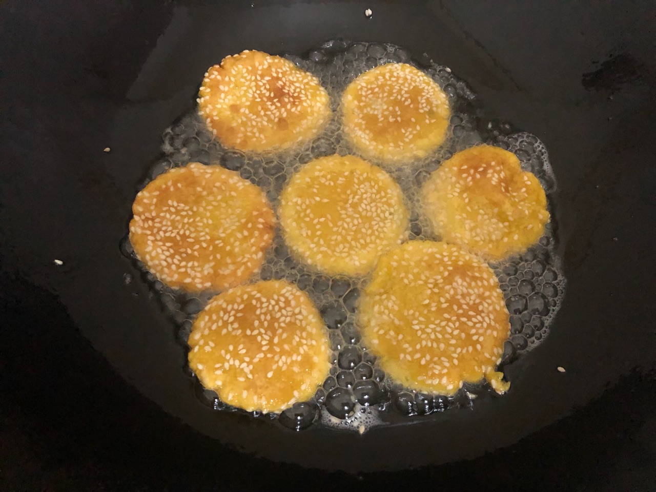 南瓜糯米芝麻饼