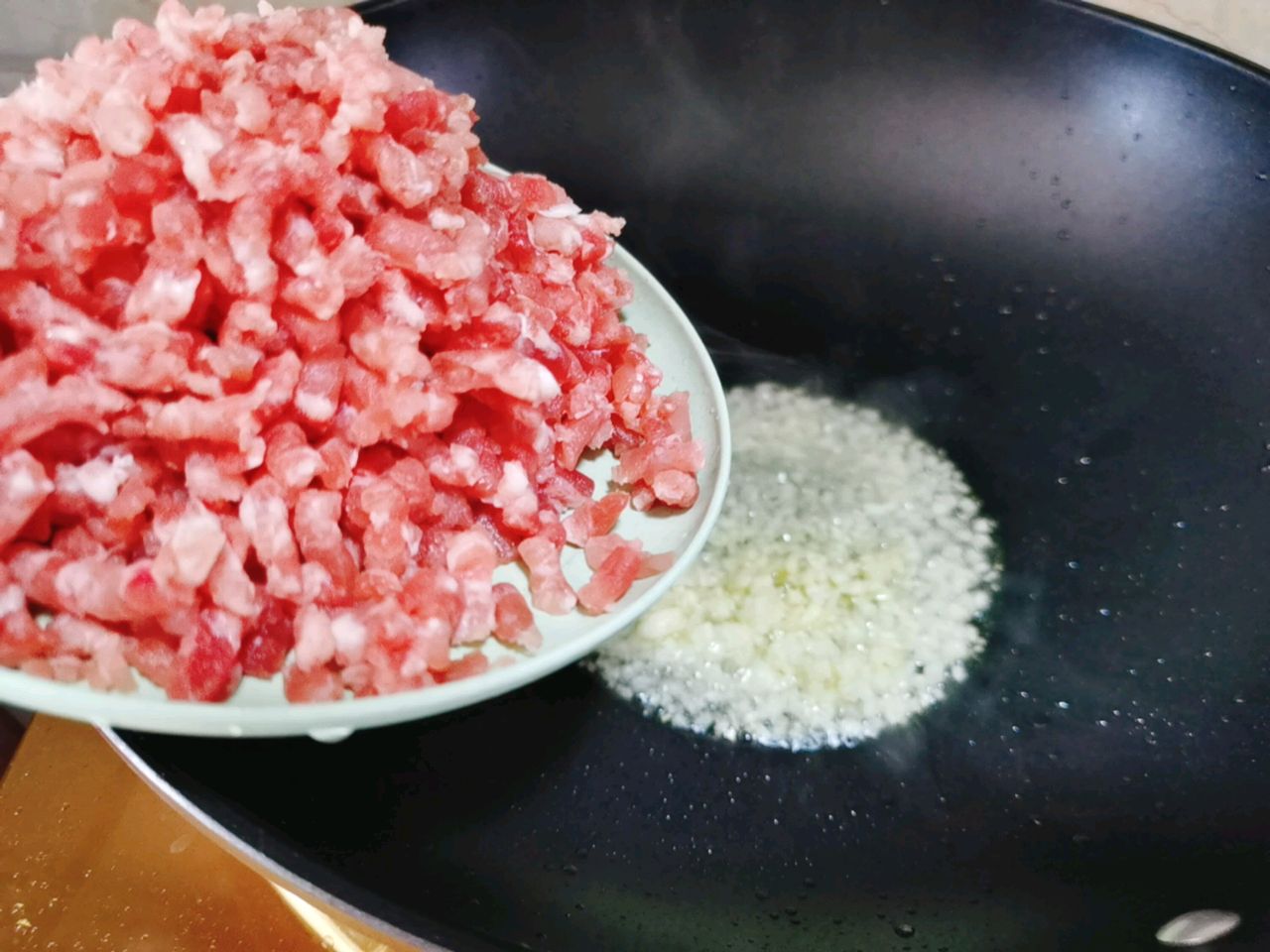 南瓜肉末焖饭