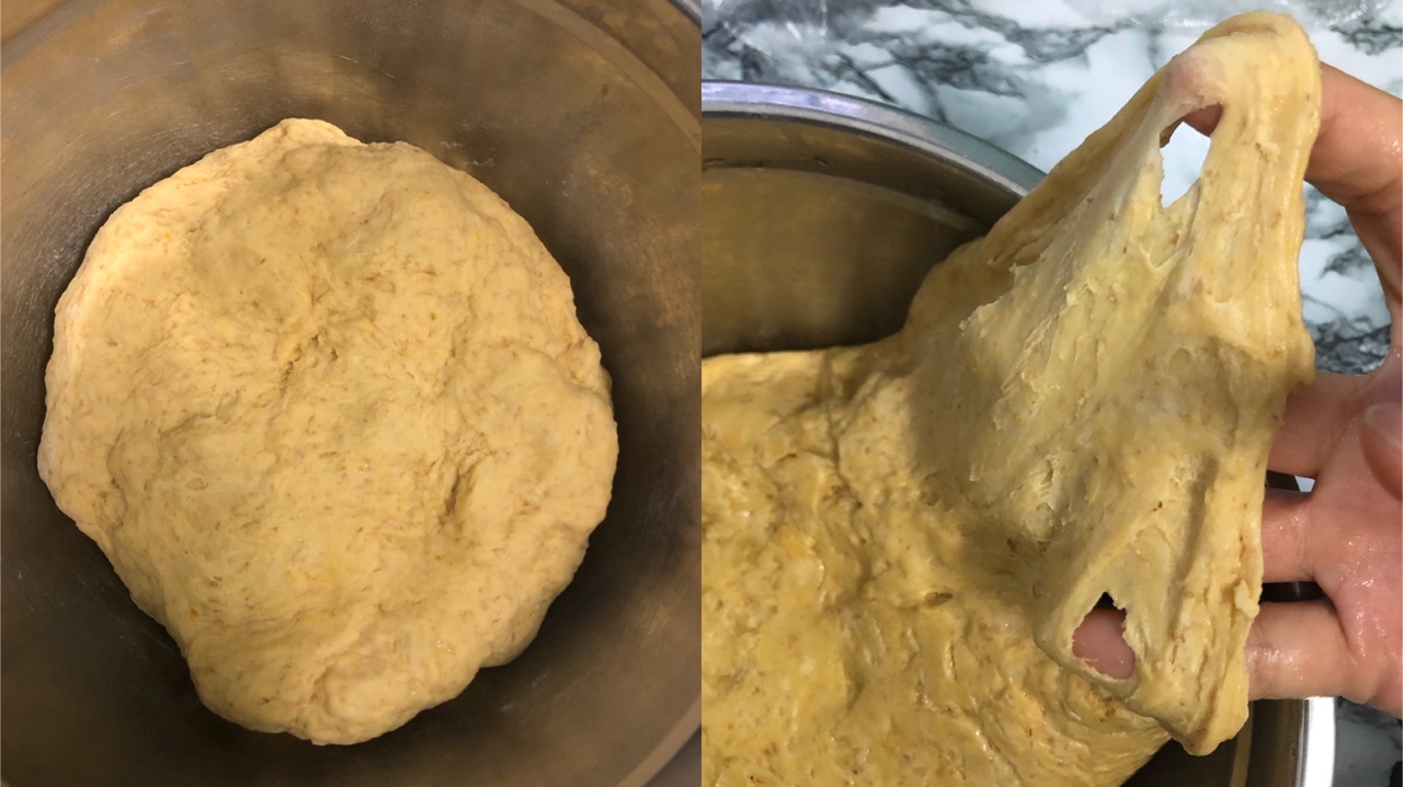 南瓜吐司（水合法+冷藏发酵）