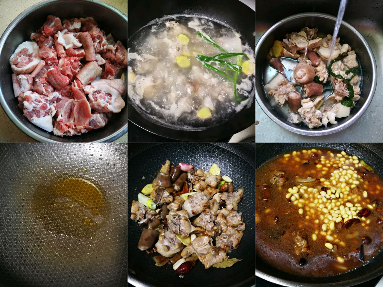 南乳黄豆焖猪尾+排骨