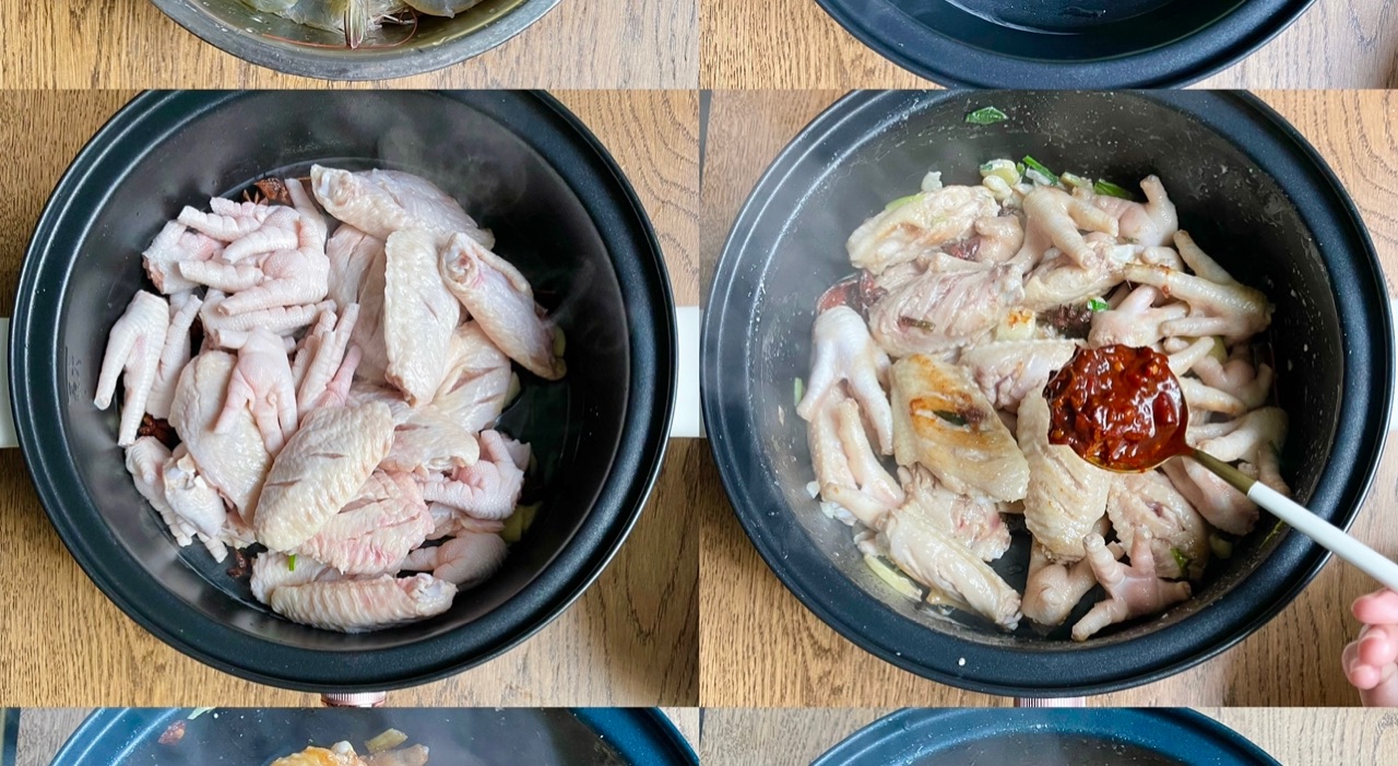 年糕大虾鸡翅煲