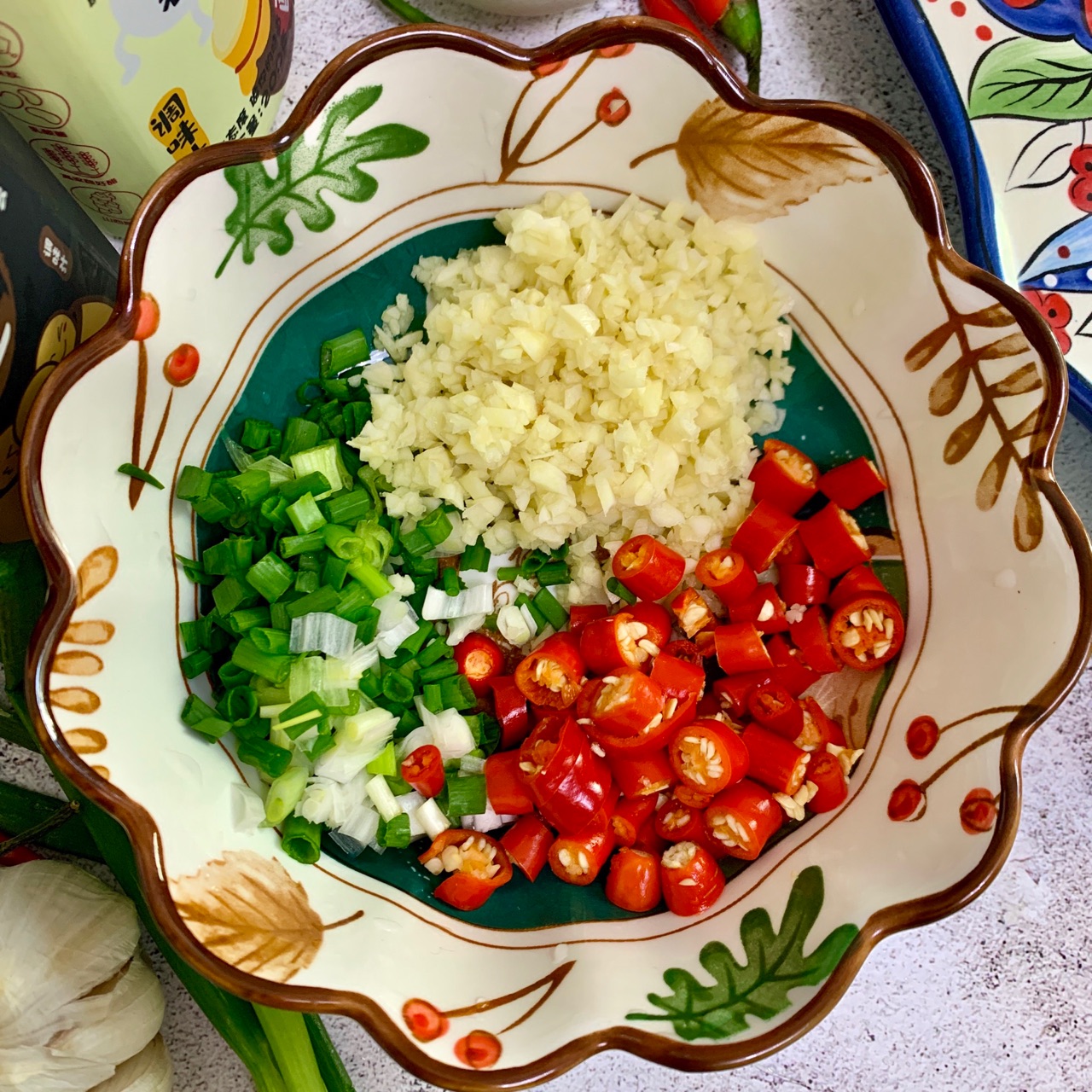 年夜菜（花开富贵）皮蛋豆腐