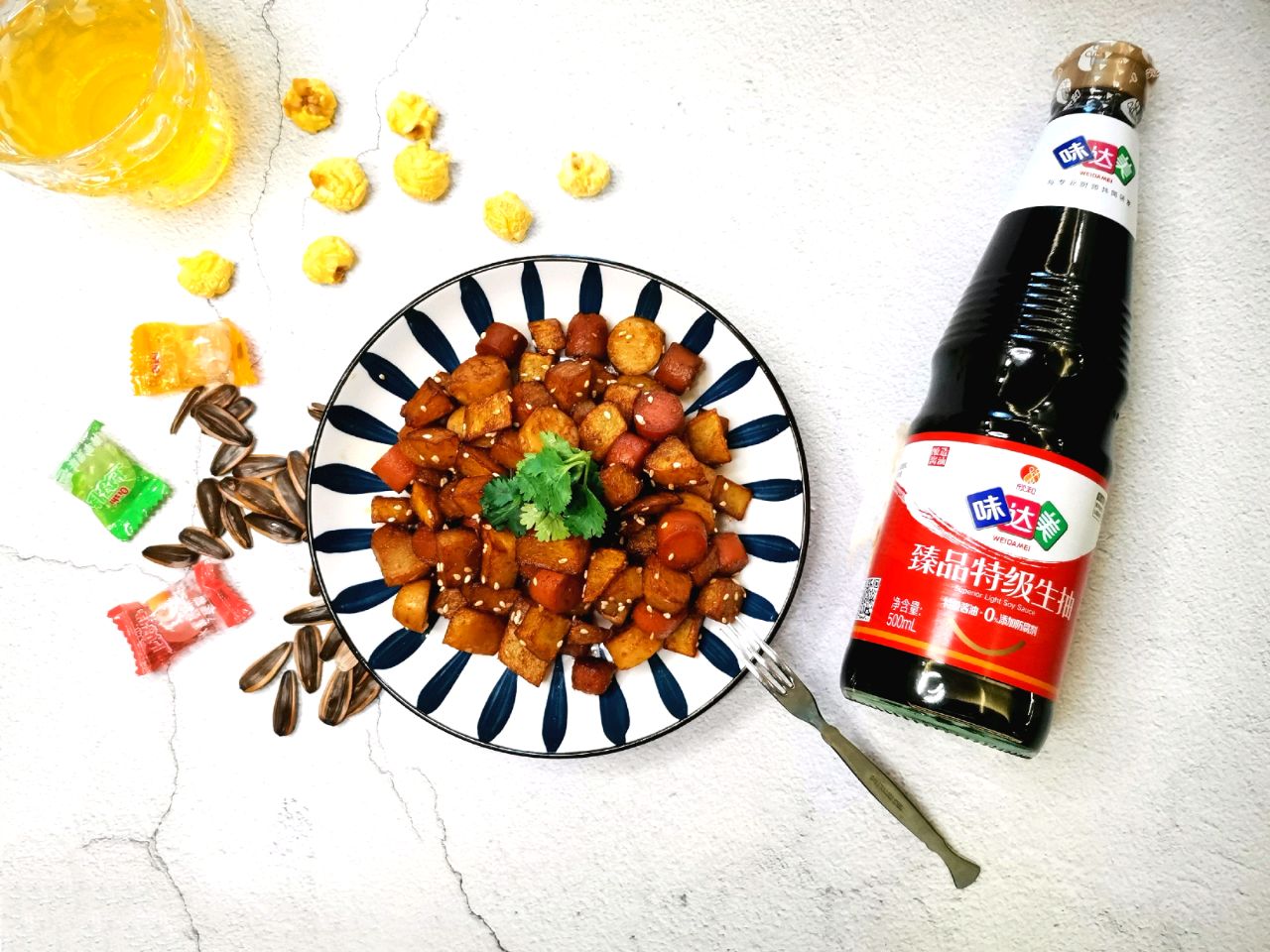 年夜饭菜单——孜然土豆火腿肠