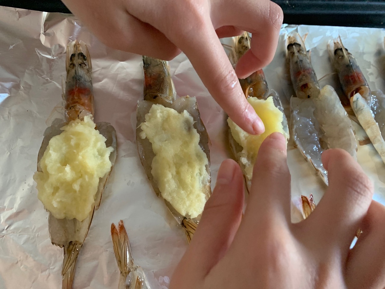 年夜饭，芝士焗虾