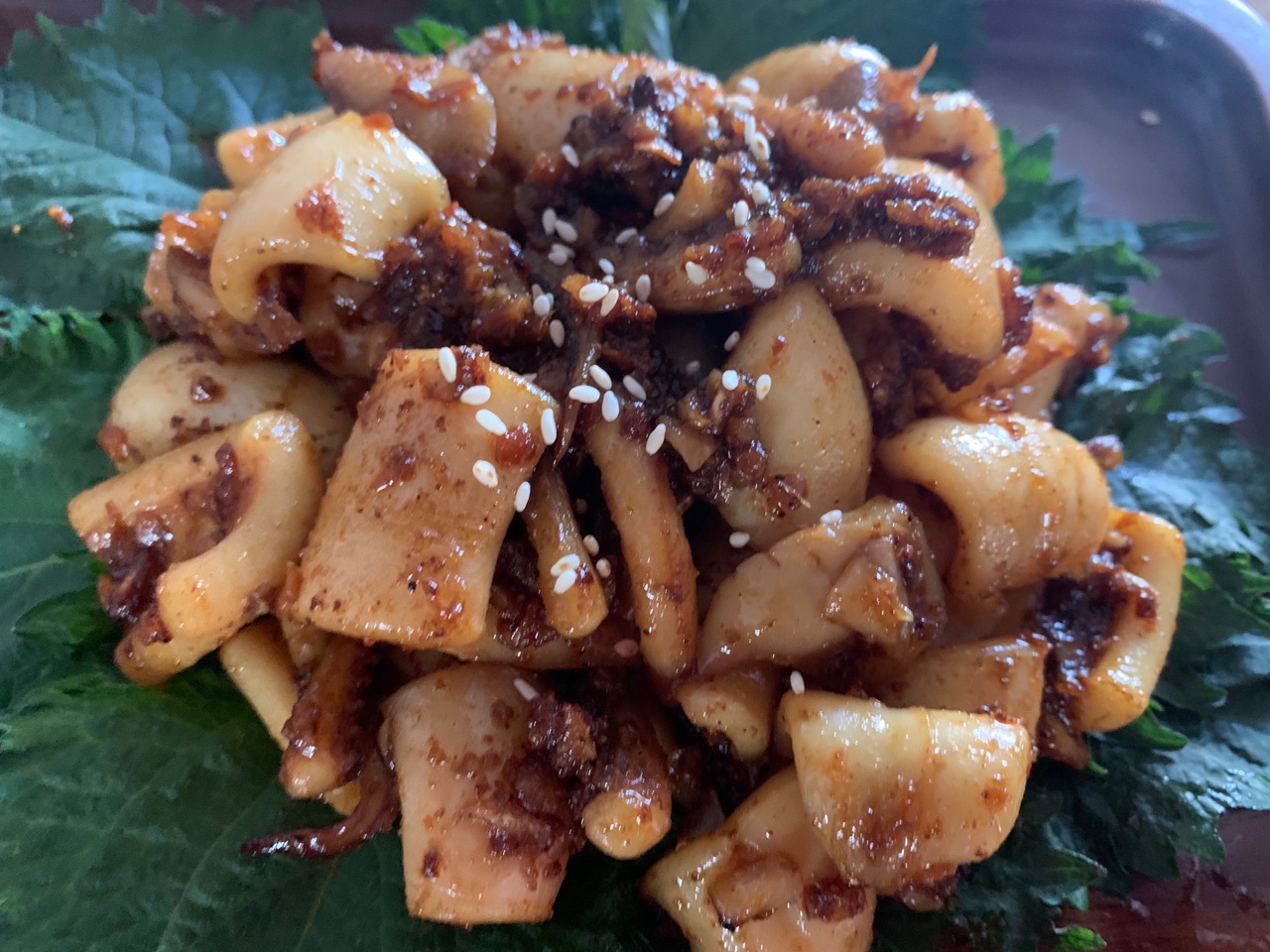 年夜饭，孜然鱿鱼